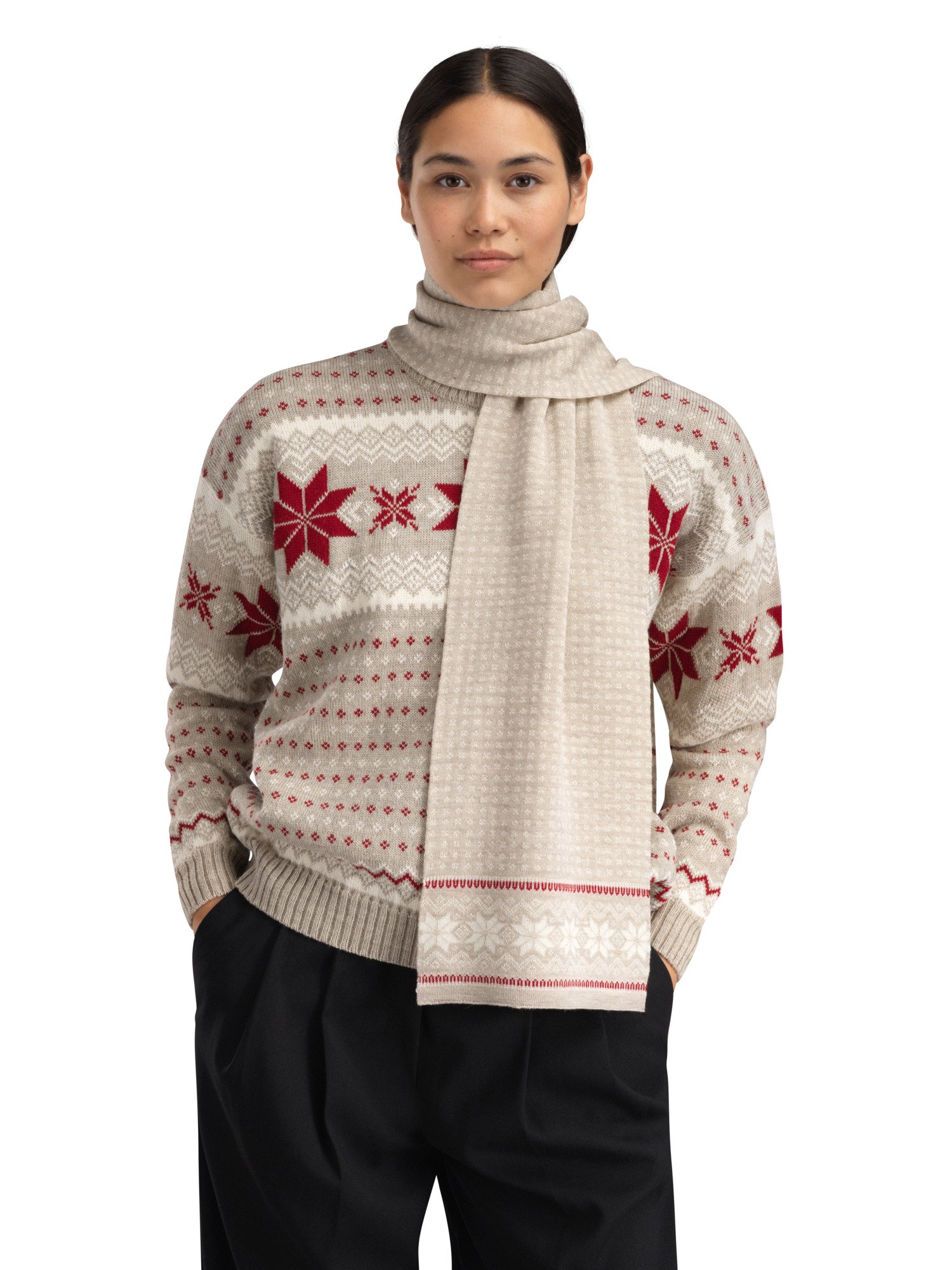 Garmisch ullskjerf - merino Beige