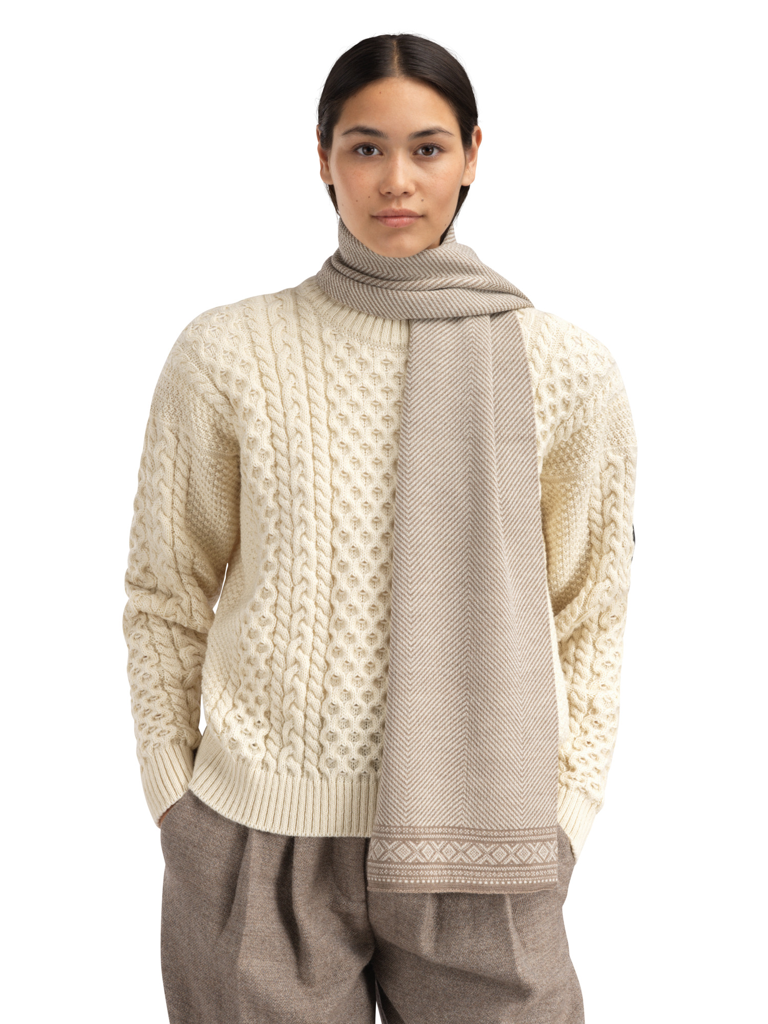 Cortina ullskjerf - merino Beige
