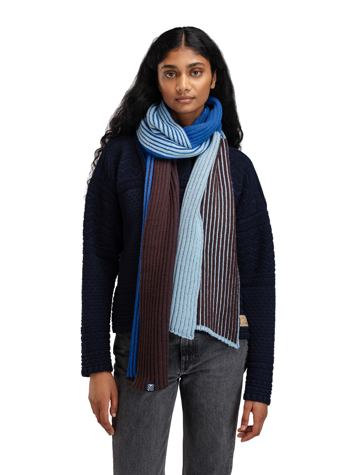 Skarstind ullskjerf Blå