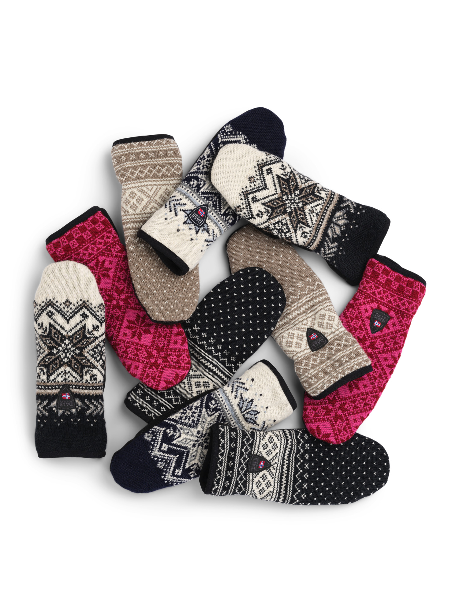 Bjorøy unisex ullvotter Rød