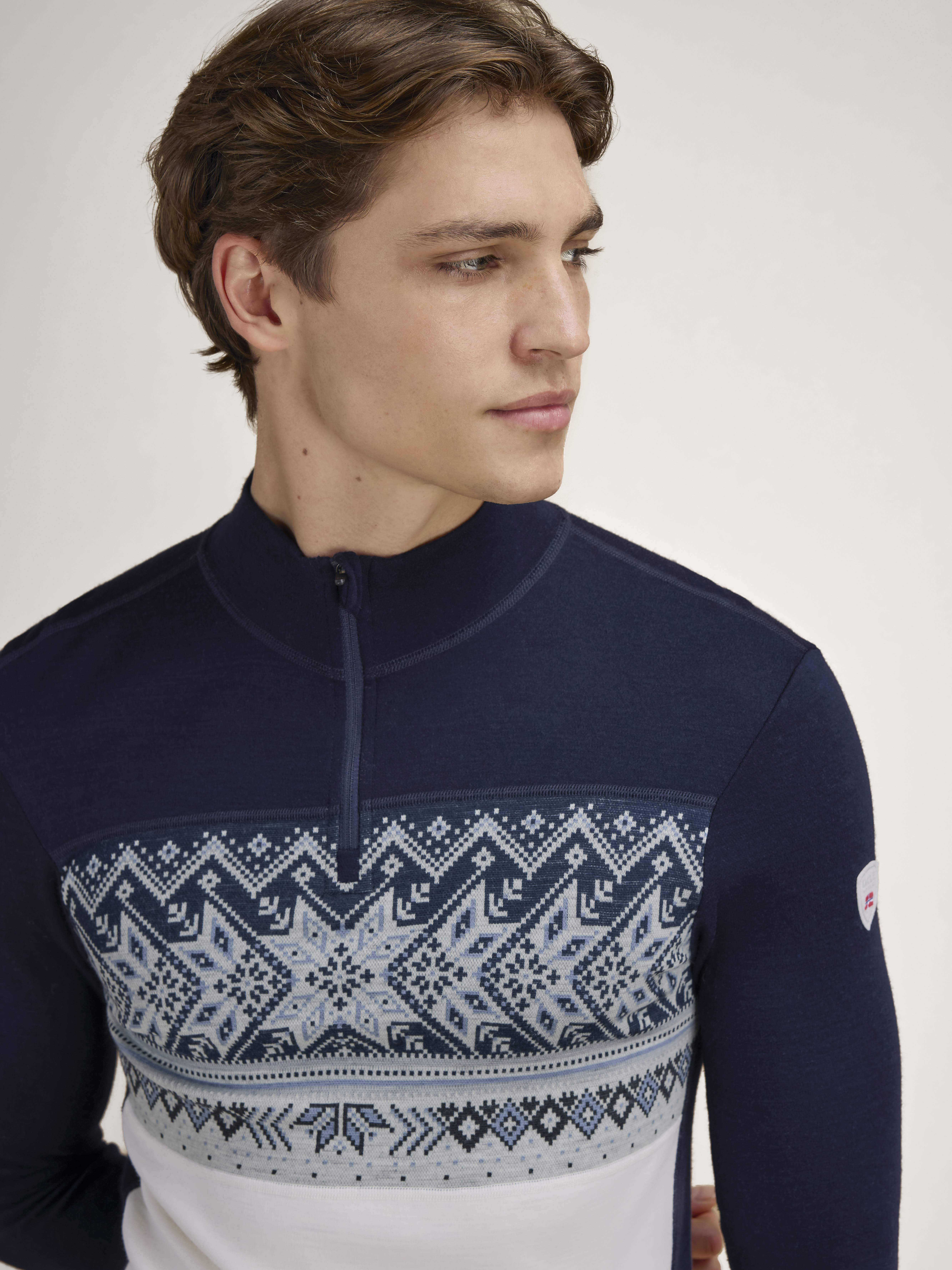 Vail Baselayer Half Zip Blå