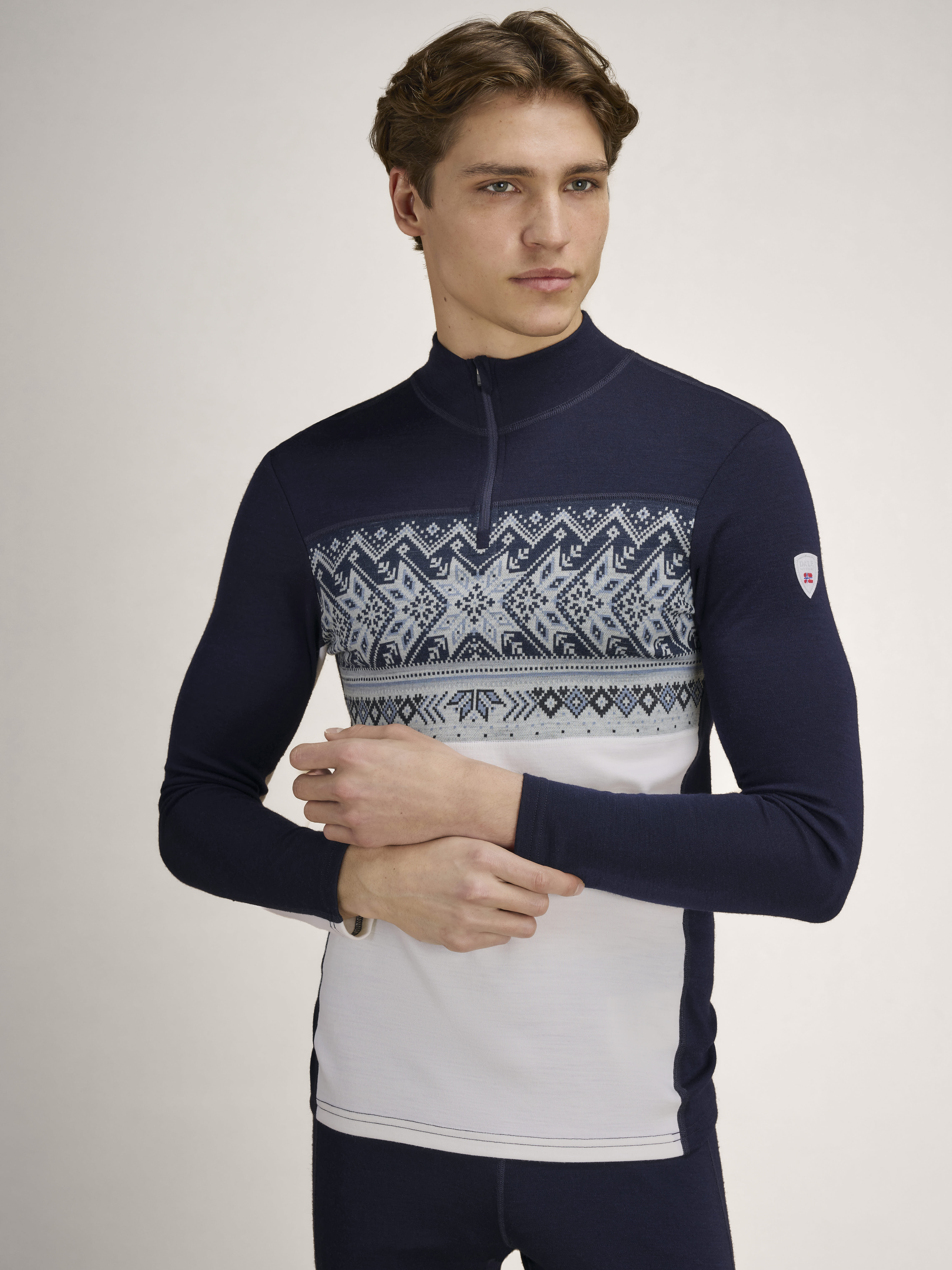 Vail Baselayer Half Zip Blå