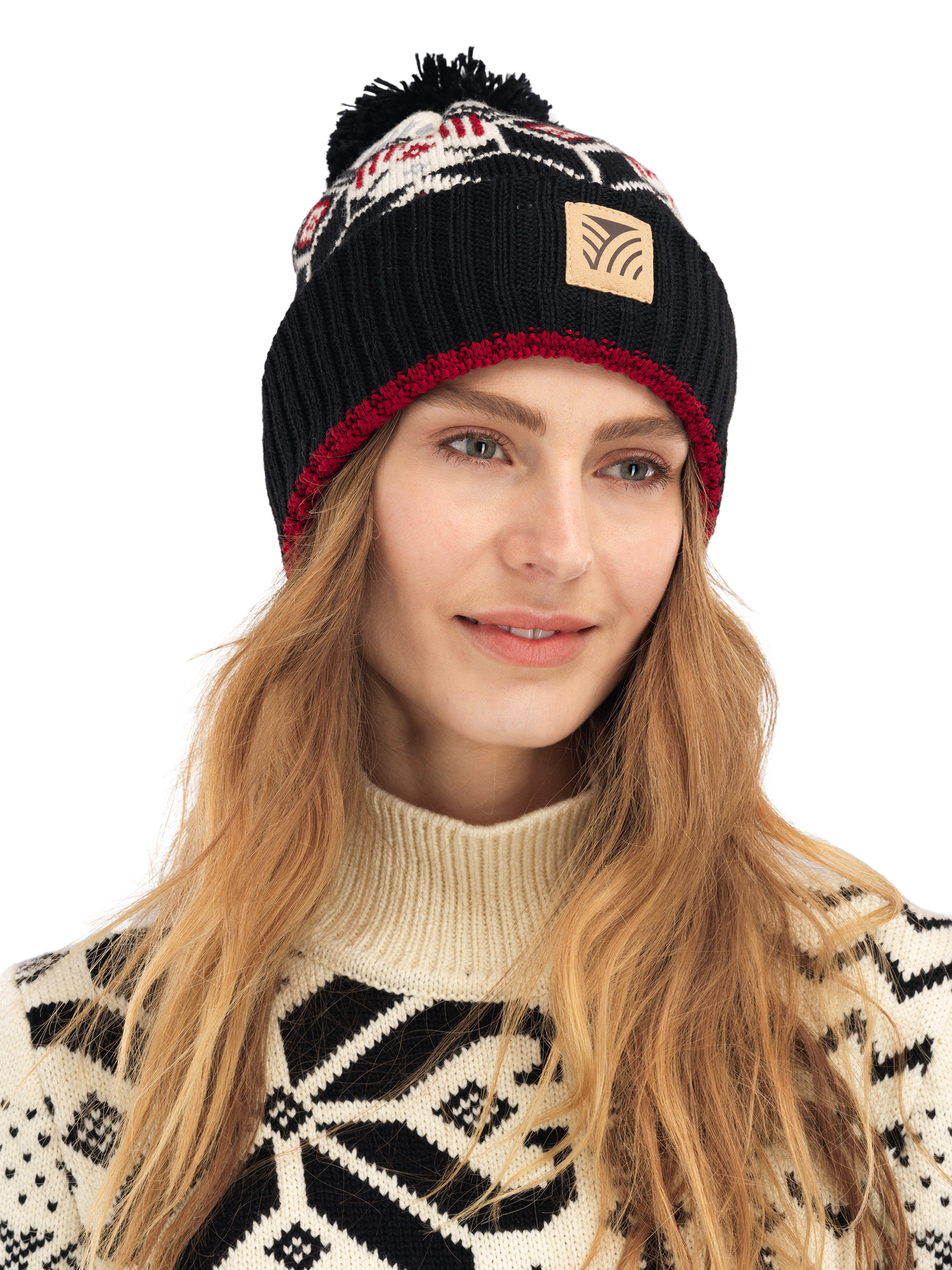 Vilja lue - ribbestrikket  Sort