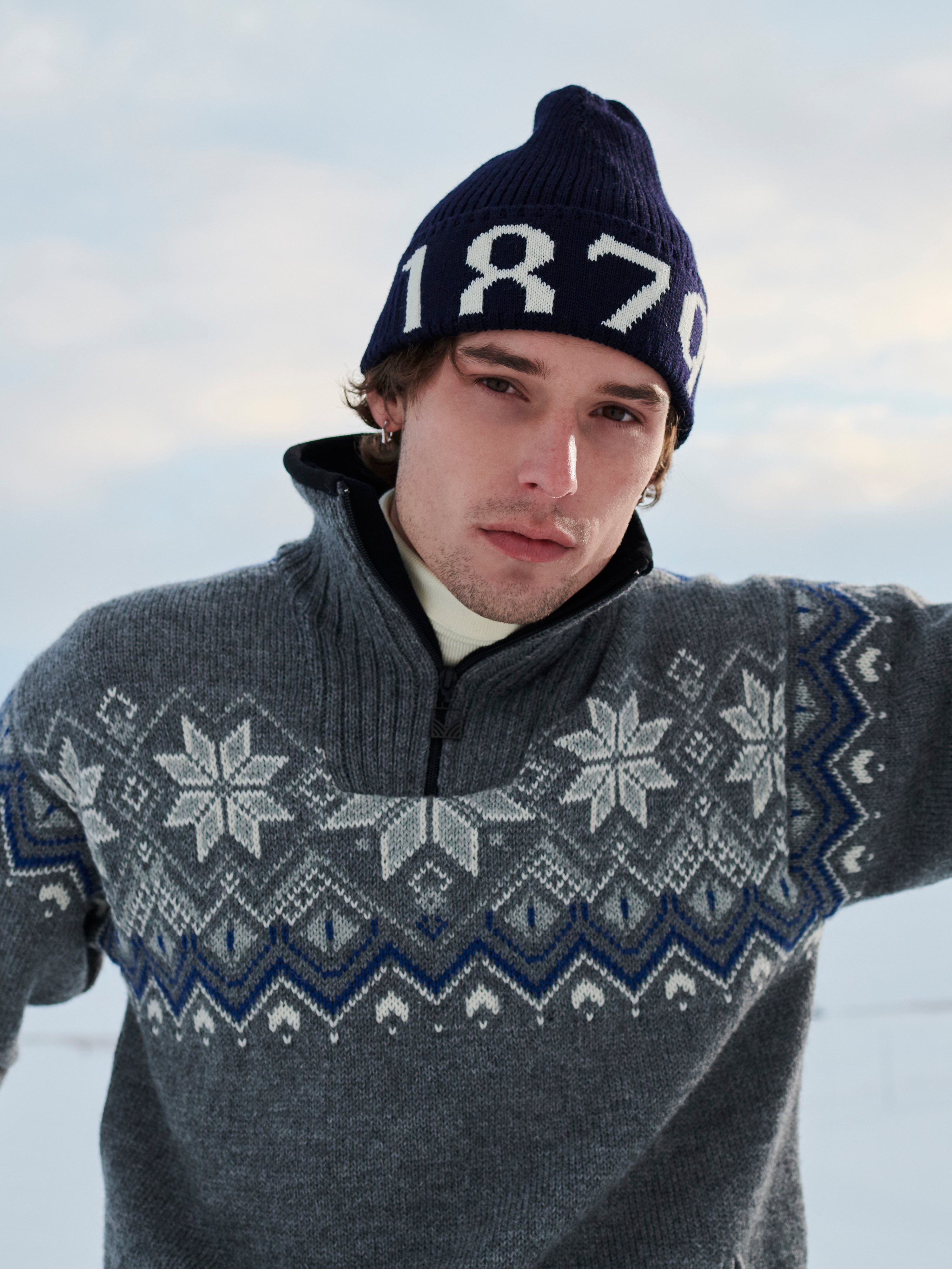 1879 lue - ribbestrikket Navy