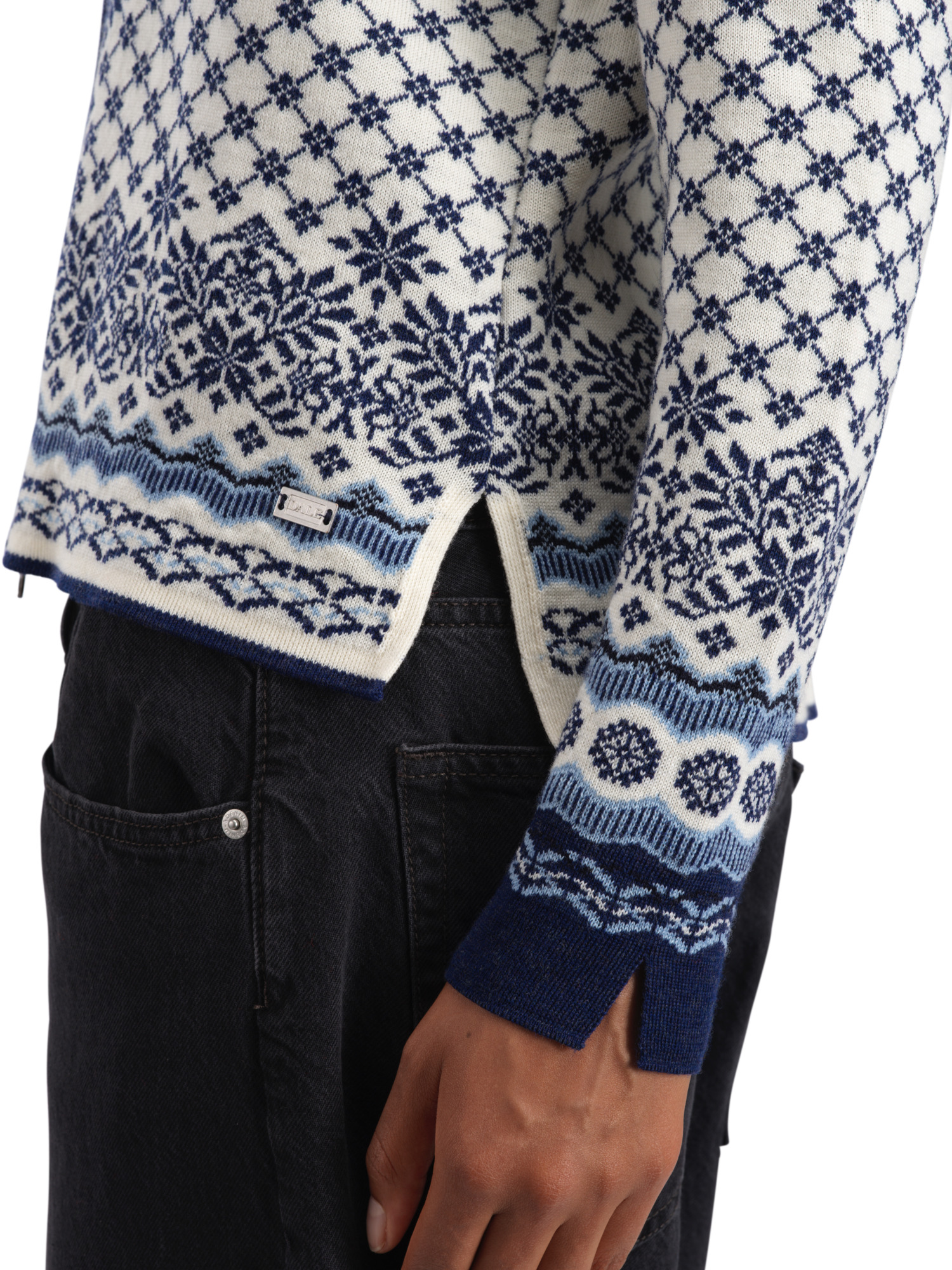 Solfrid ulljakke - merino	 Blå