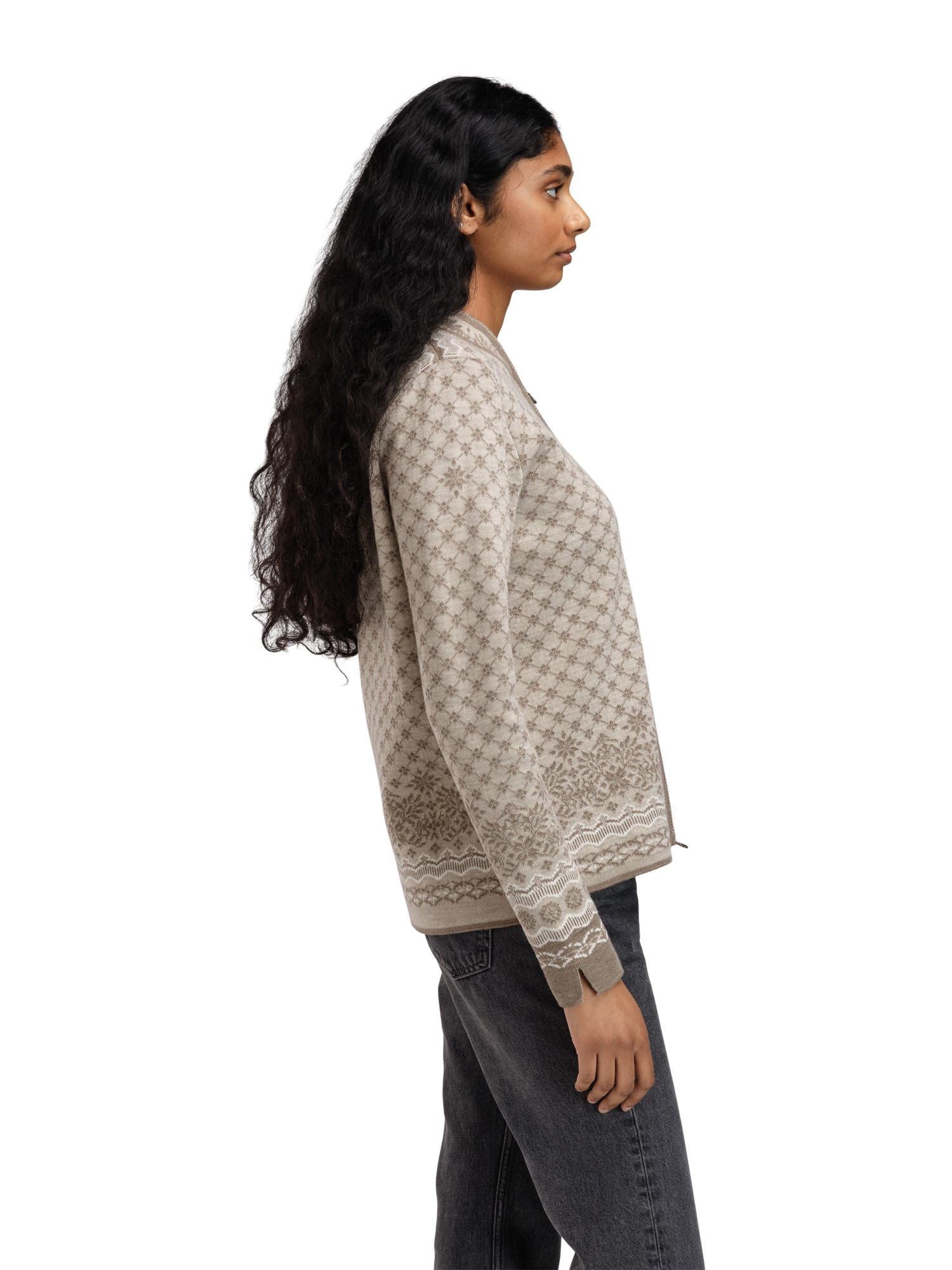 Solfrid ulljakke - merino	 Brun