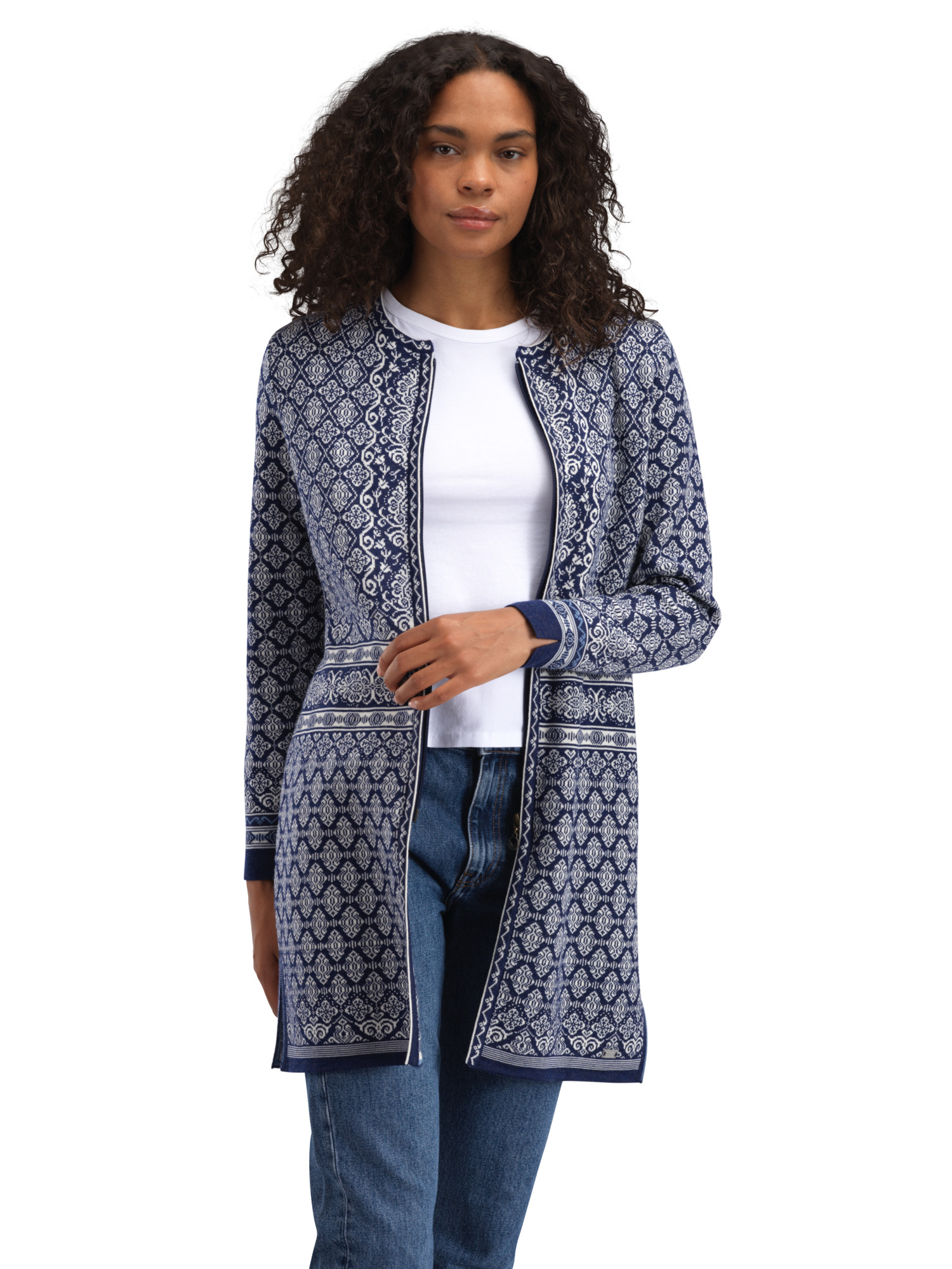 Ingeborg ulljakke - merino Mørk blå