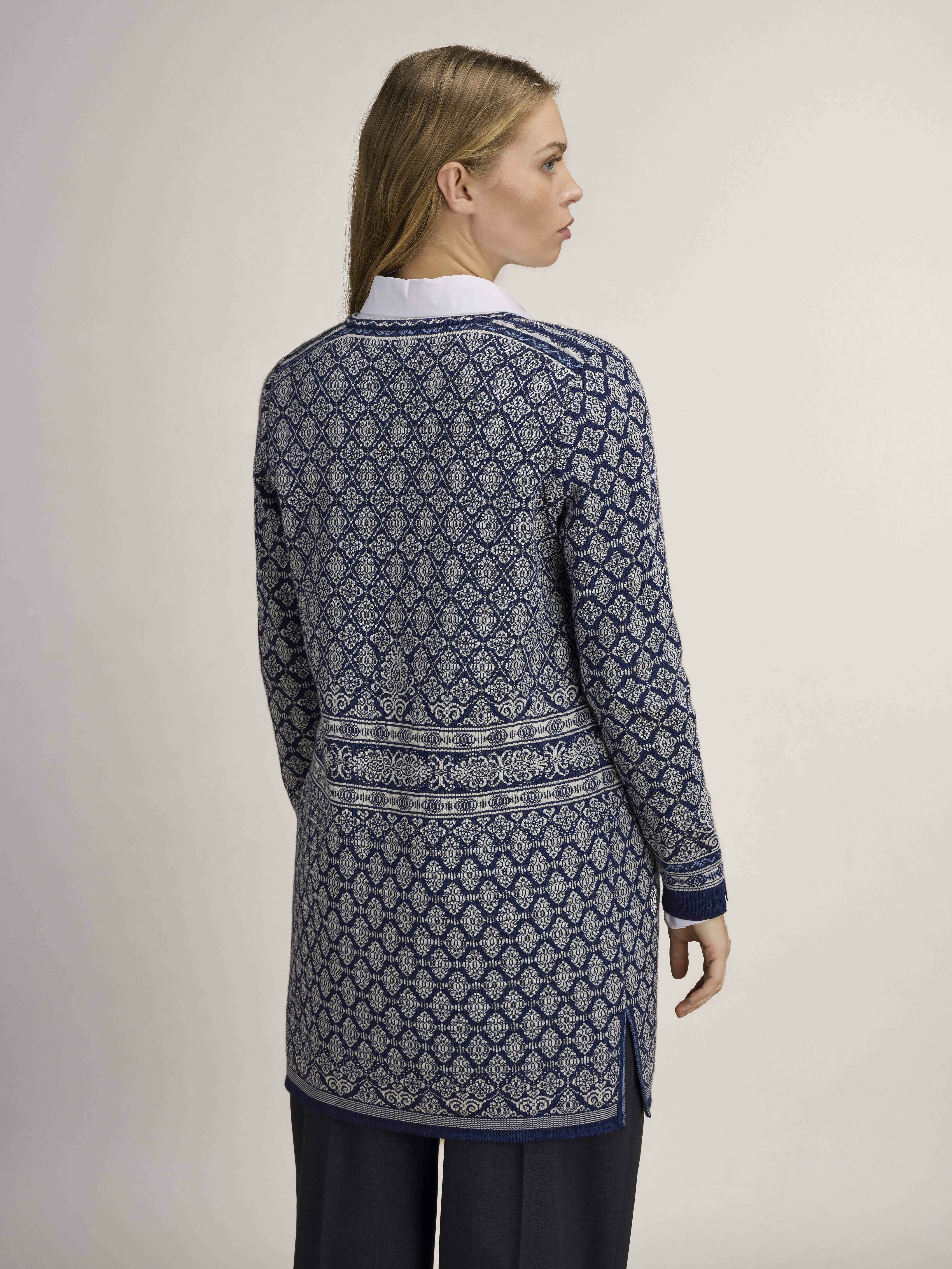 Ingeborg ulljakke - merino Mørk blå