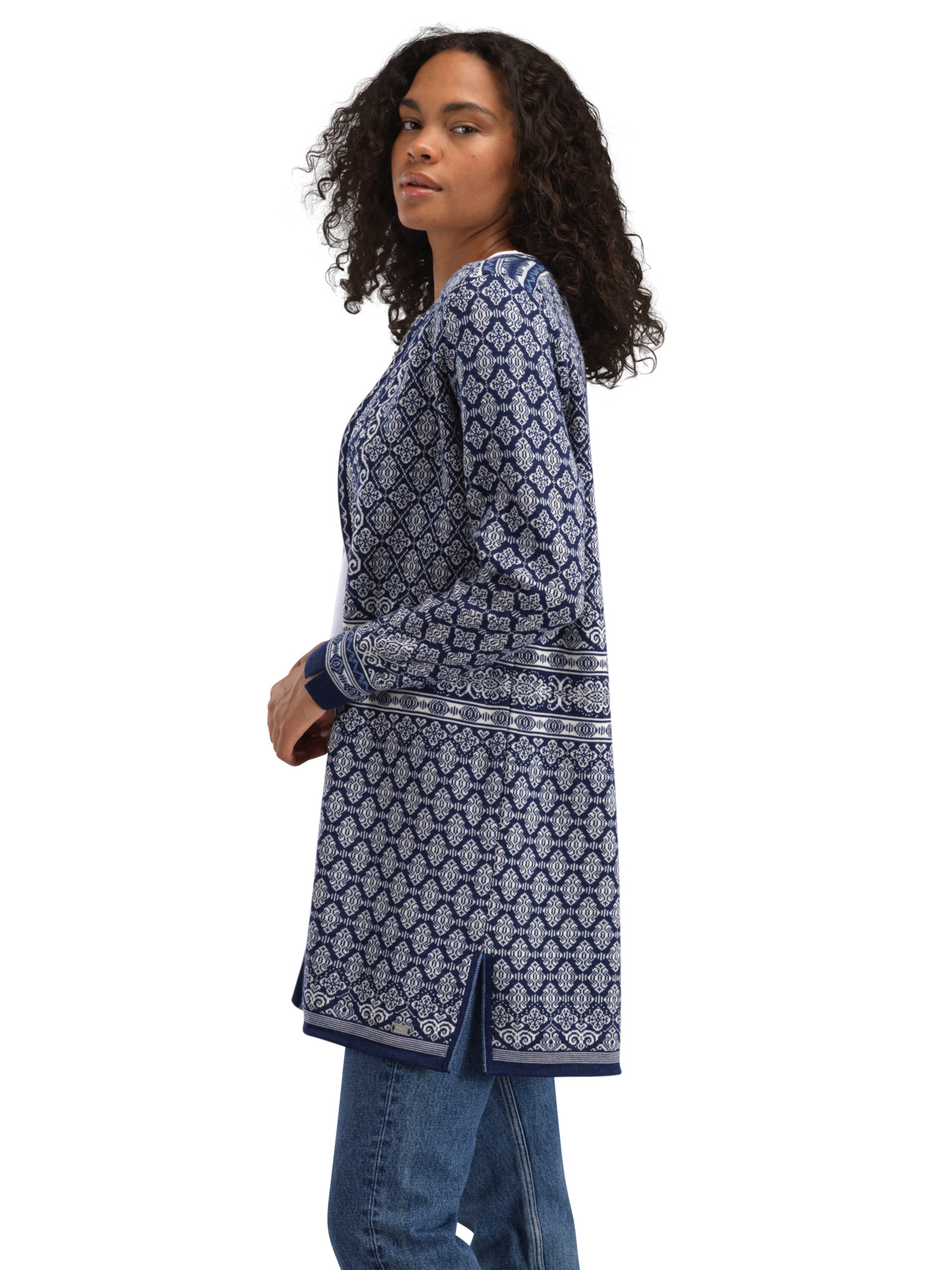 Ingeborg ulljakke - merino Mørk blå