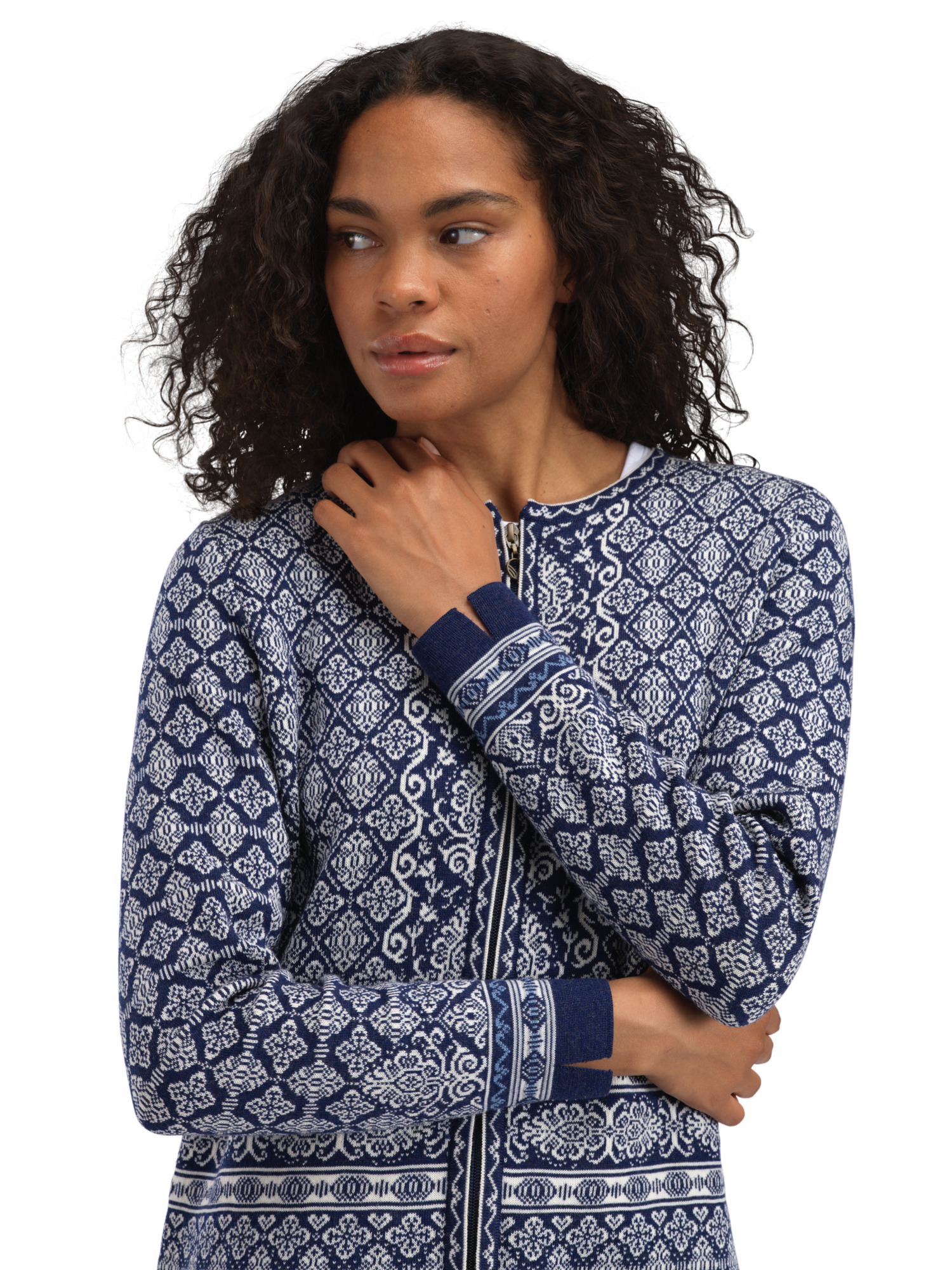 Ingeborg ulljakke - merino Mørk blå