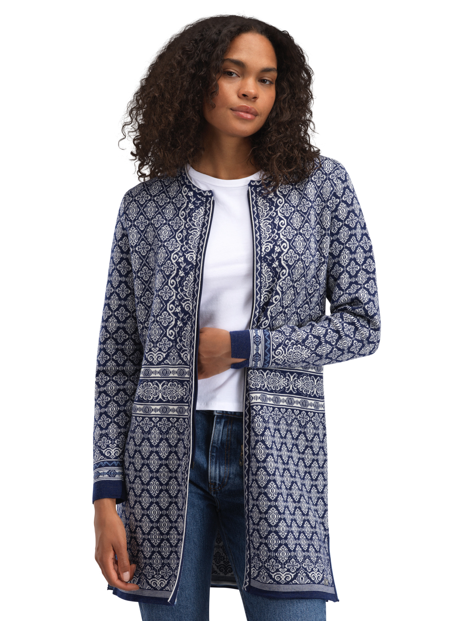 Ingeborg ulljakke - merino Mørk blå