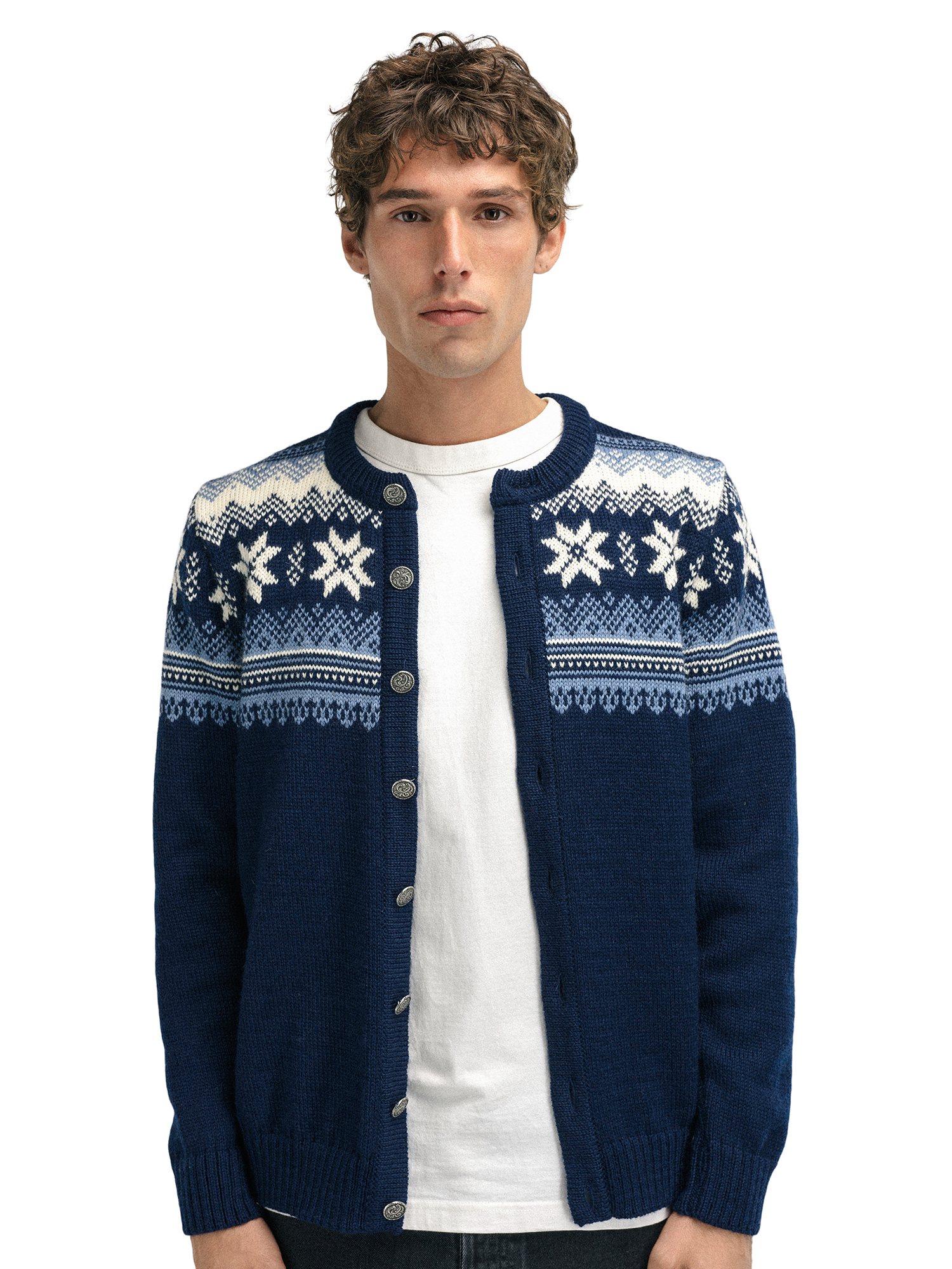 Veafjord ulljakke - norsk ull Blå