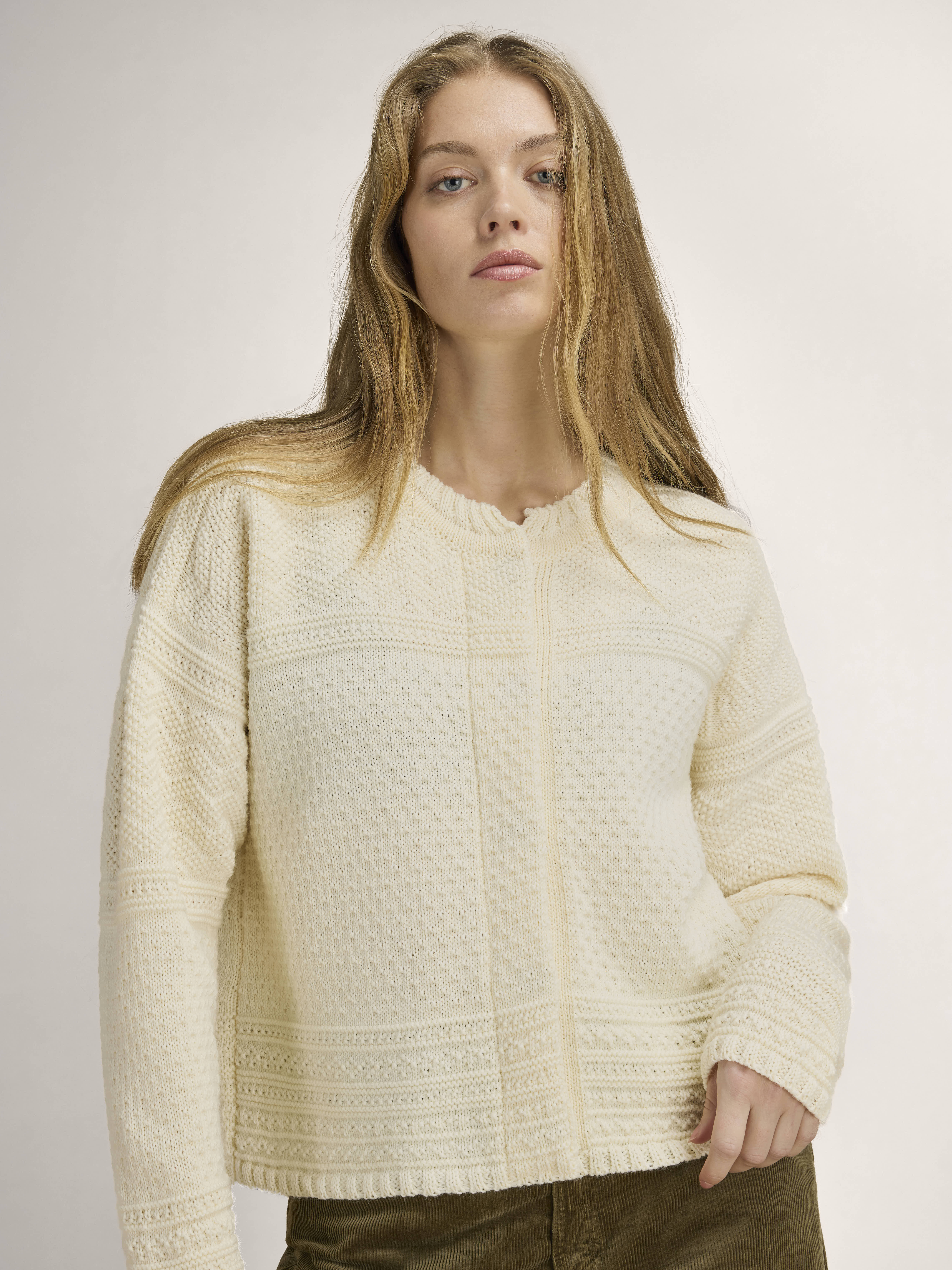 Lusa ullcardigan - norsk ull Offwhite