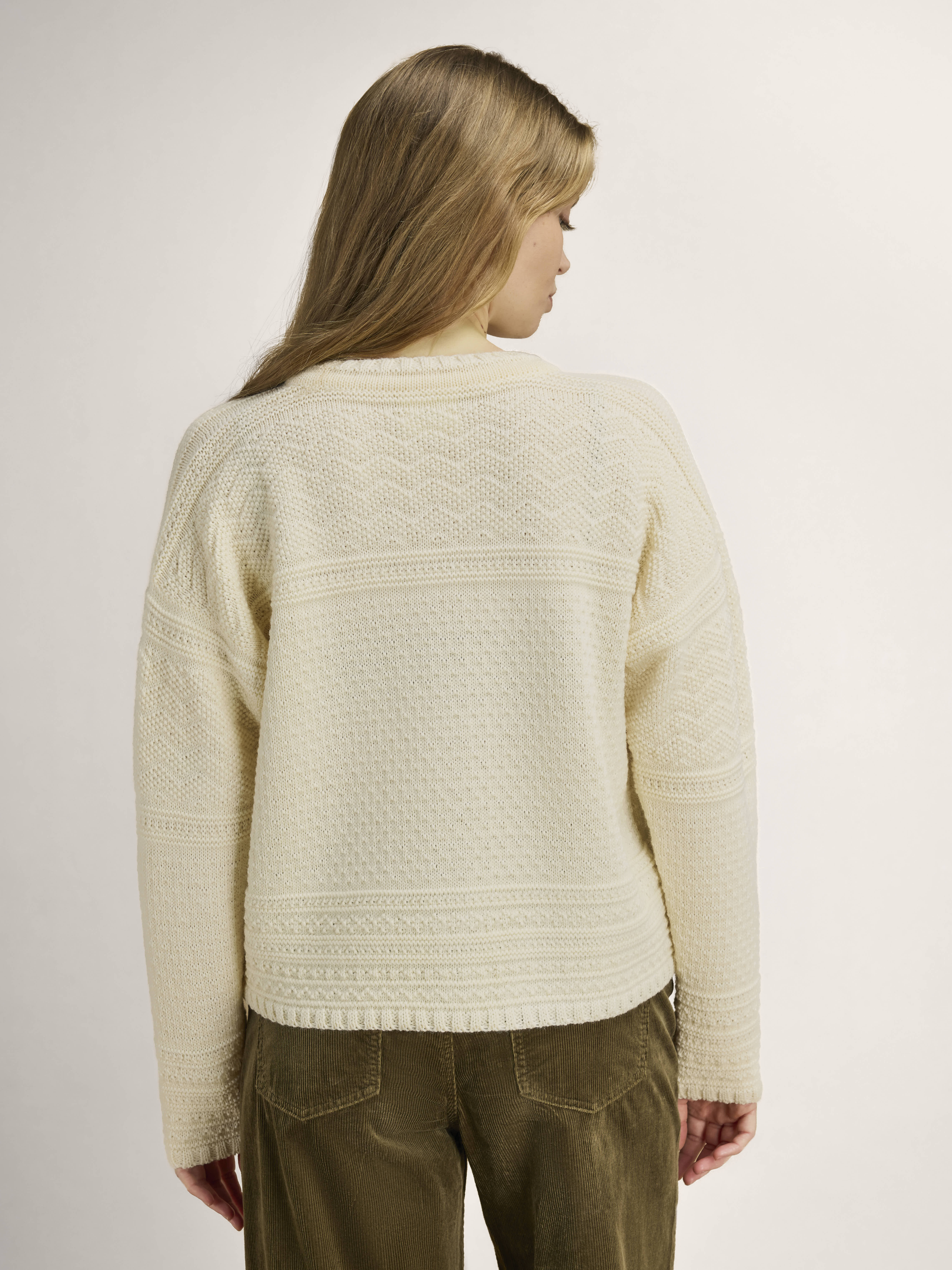 Lusa ullcardigan - norsk ull Offwhite