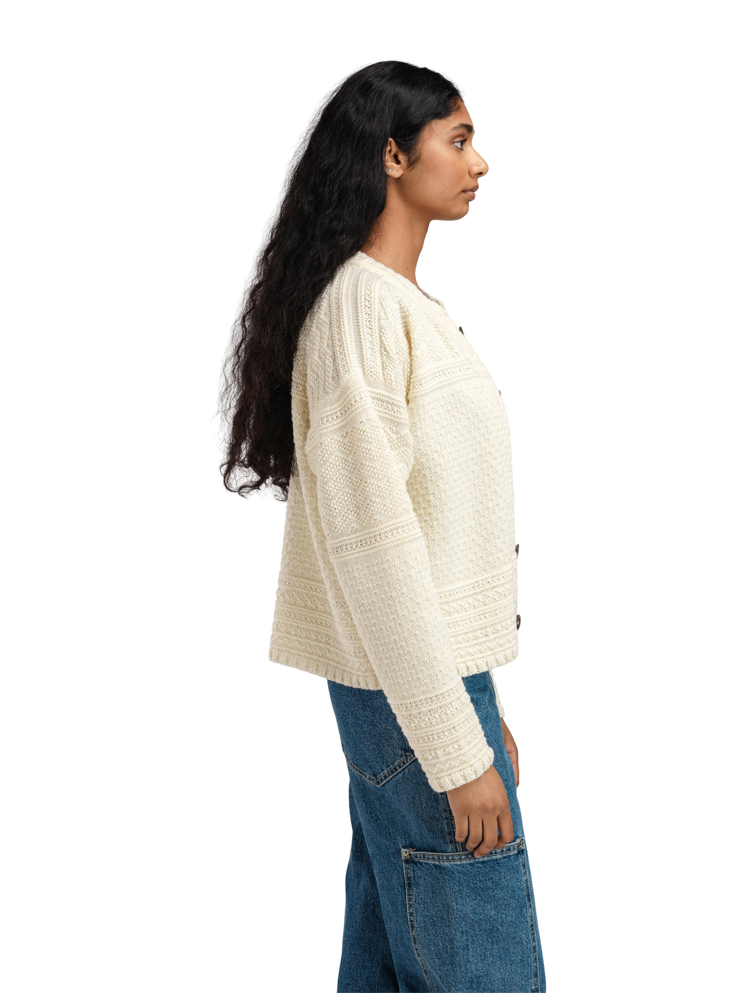 Lusa ullcardigan - norsk ull Offwhite