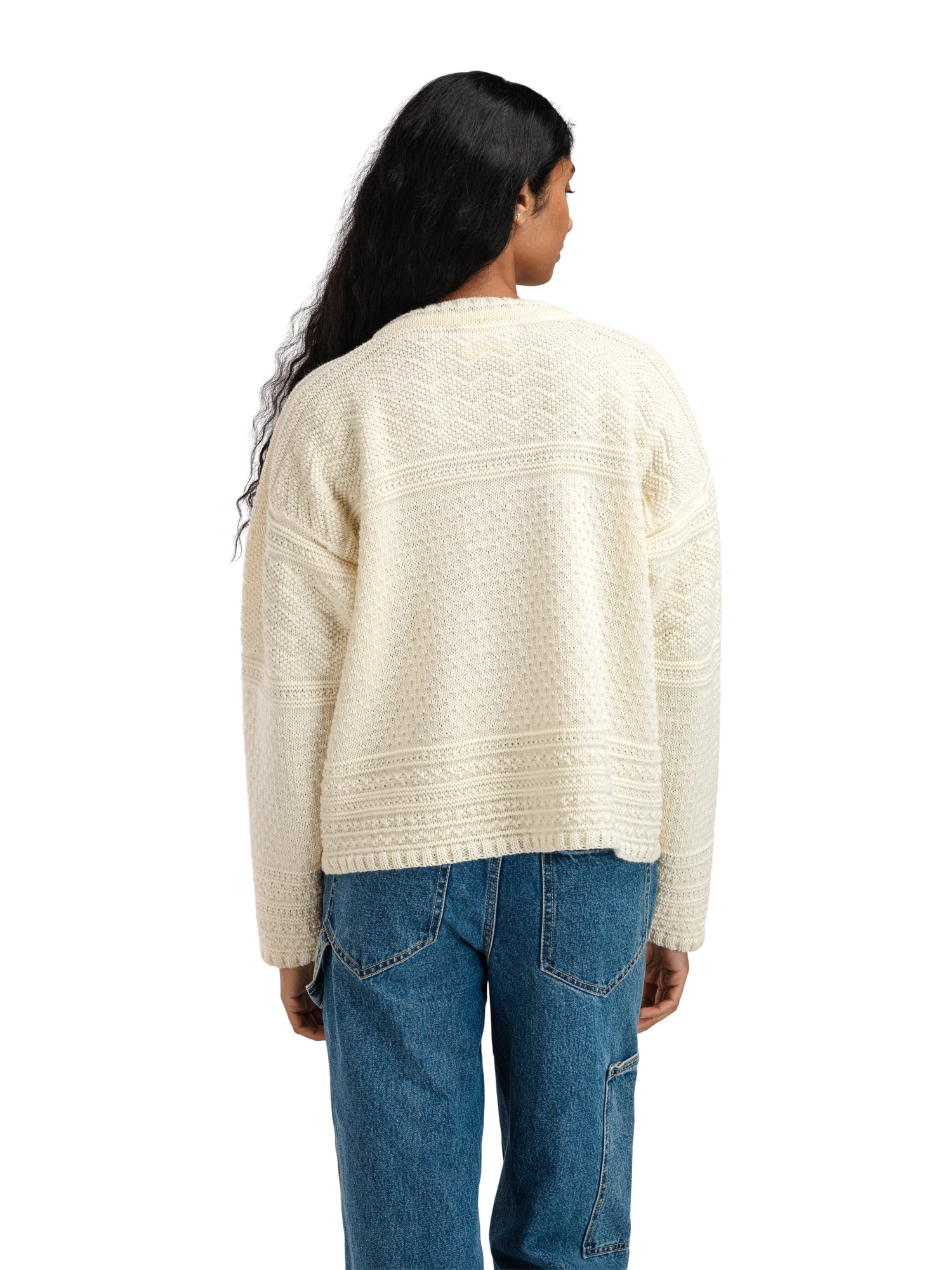 Lusa ullcardigan - norsk ull Offwhite
