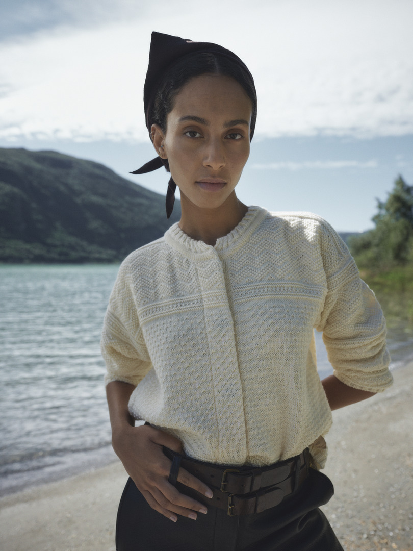 Lusa ullcardigan - norsk ull Offwhite