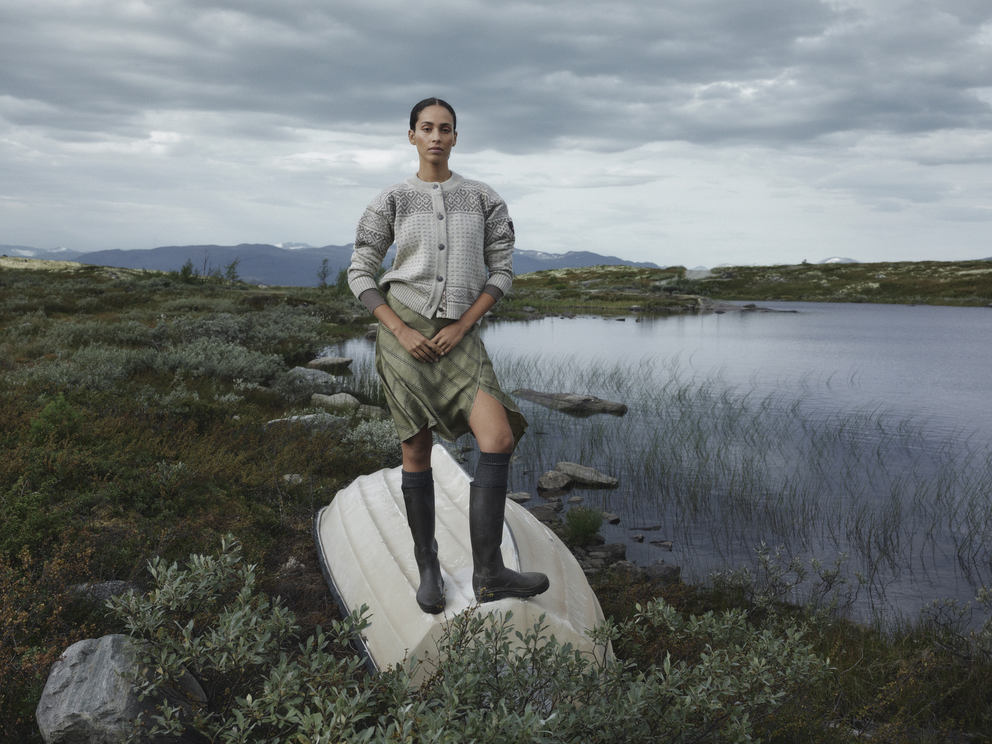 Hannah ullcardigan  Naturlig Offwhite / Beige