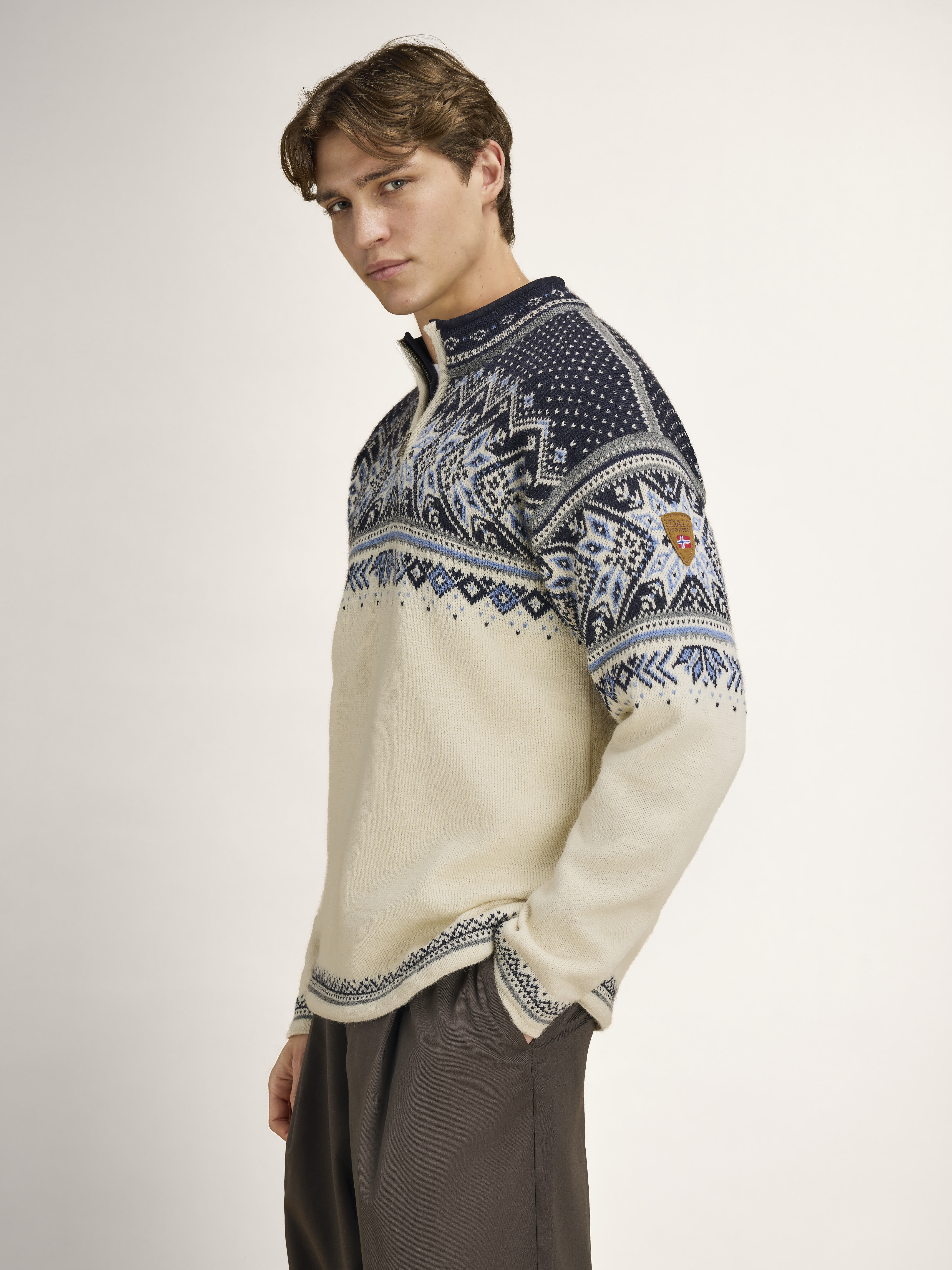 Vail ullgenser - norsk ull Offwhite