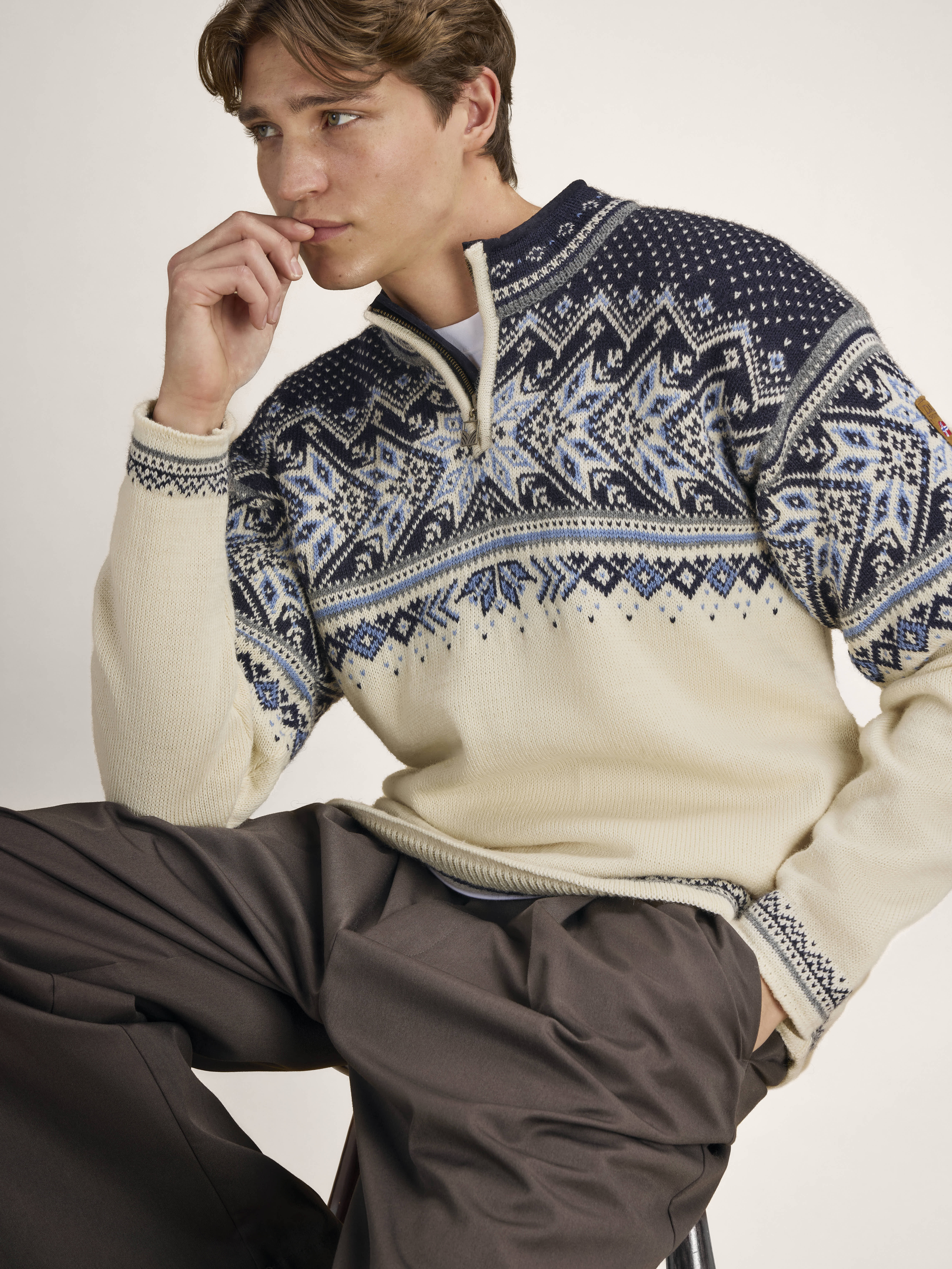 Vail ullgenser - norsk ull Offwhite