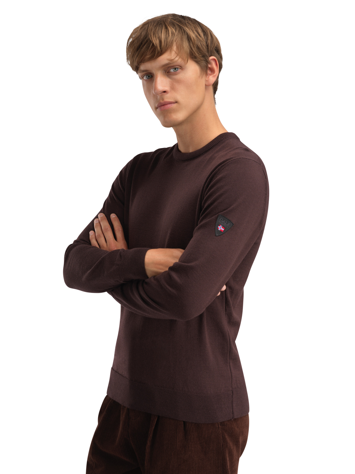 Magnus ullgenser - merino ull Aubergine