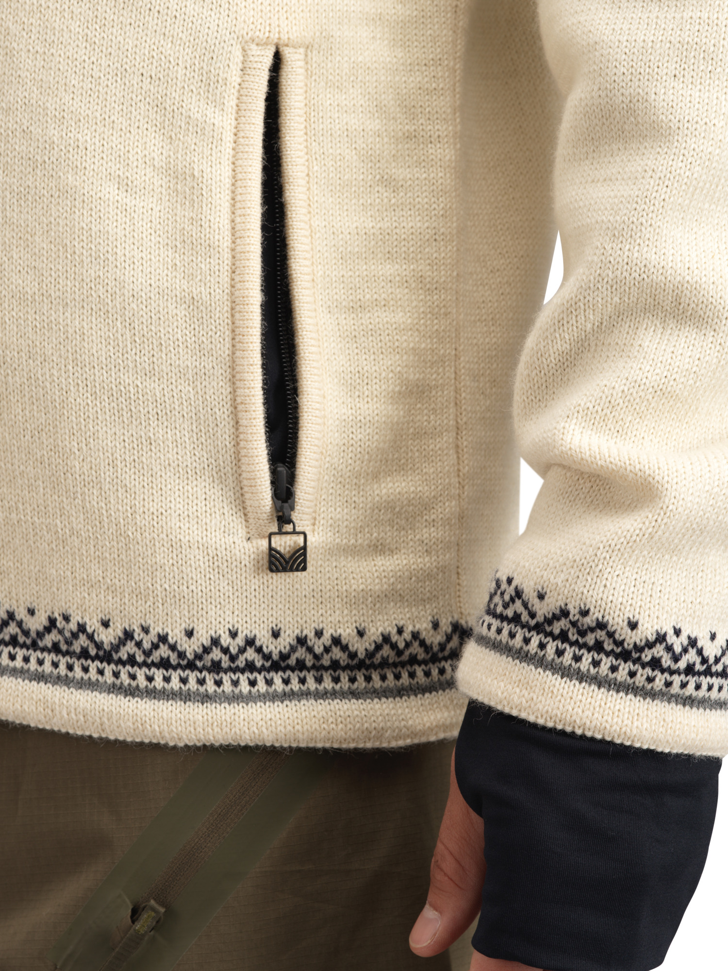 Vail ullgenser - vindstopper anorak Offwhite