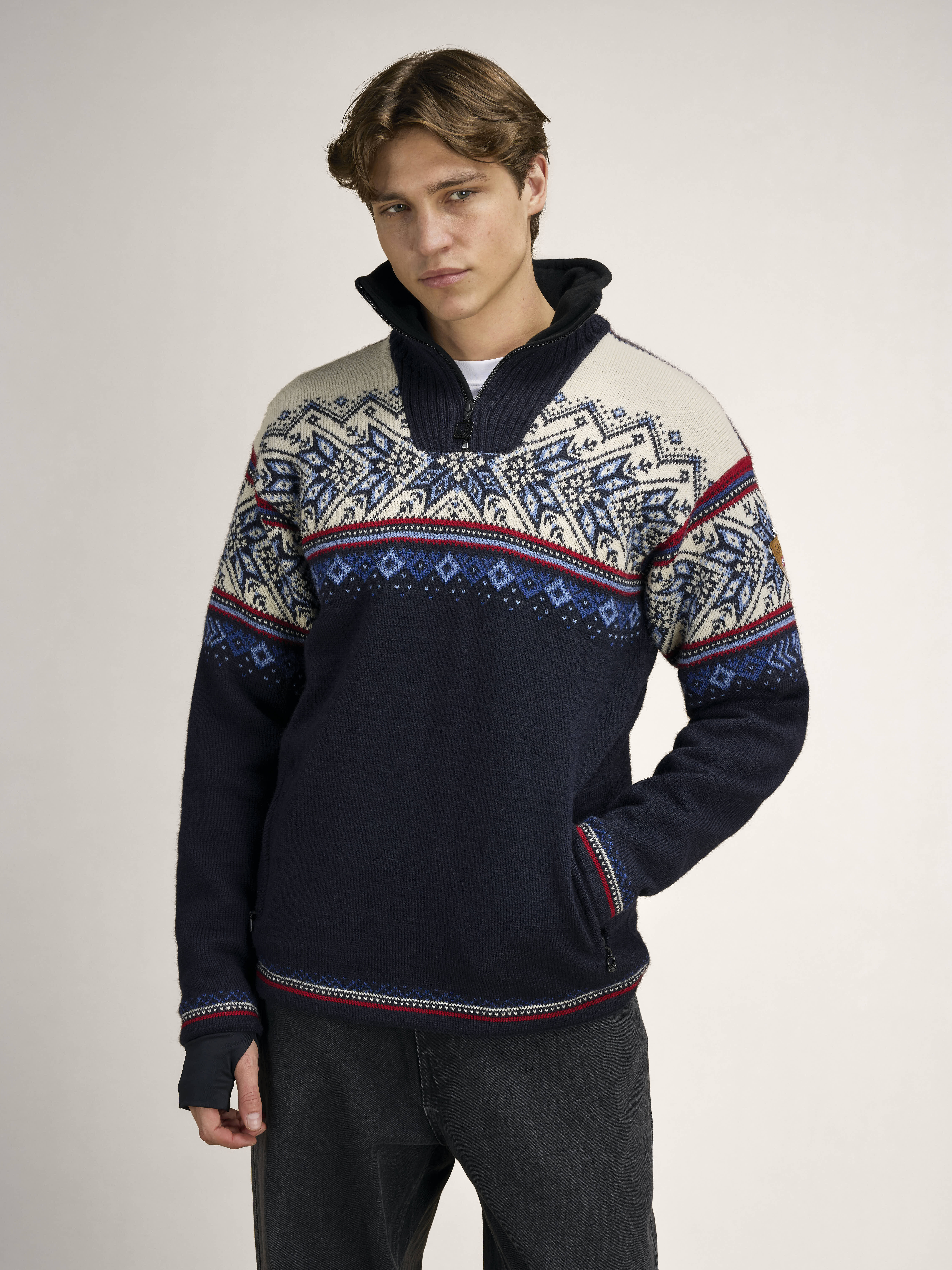 Vail ullgenser - vindstopper anorak Navy