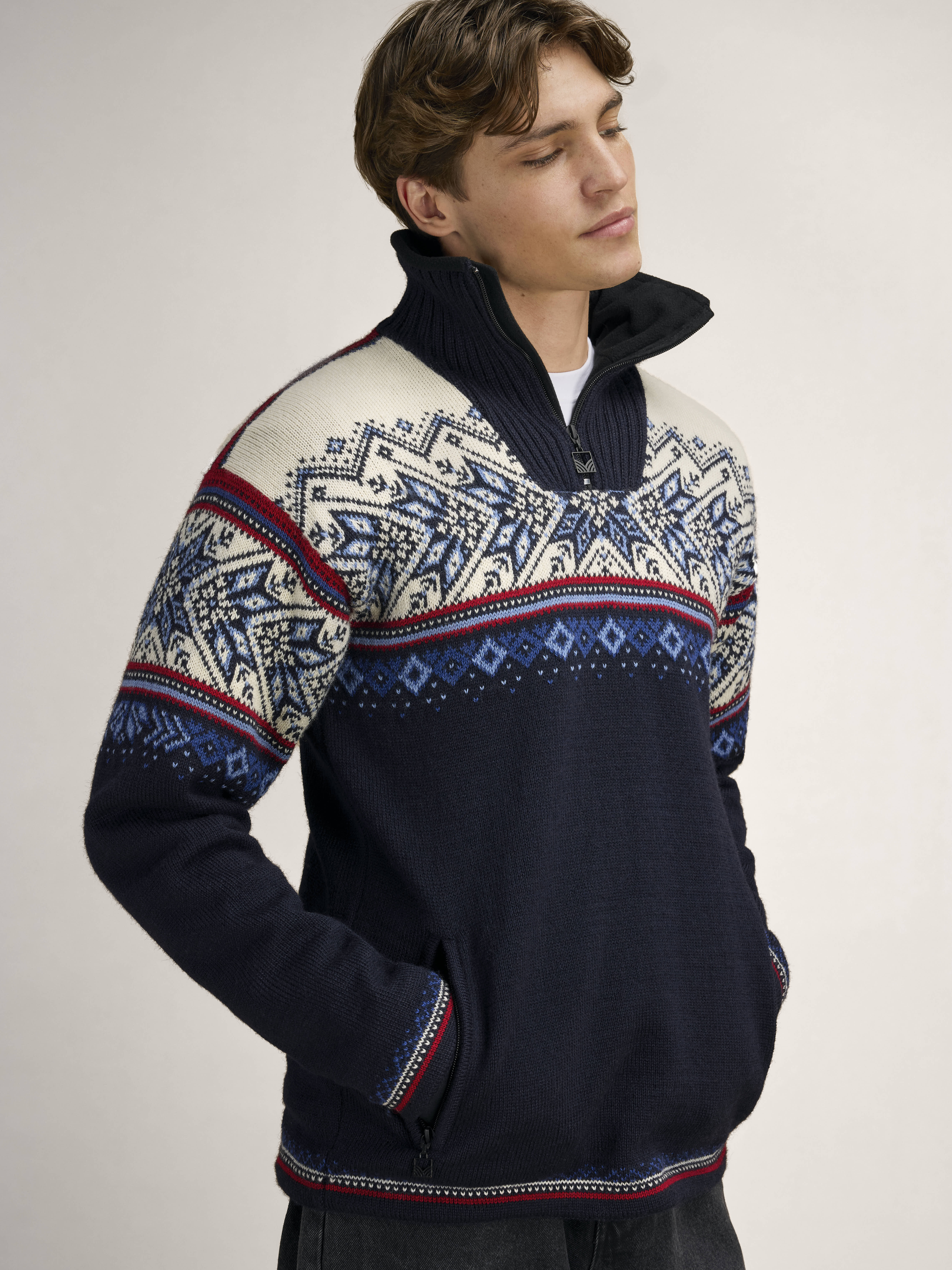 Vail ullgenser - vindstopper anorak Navy