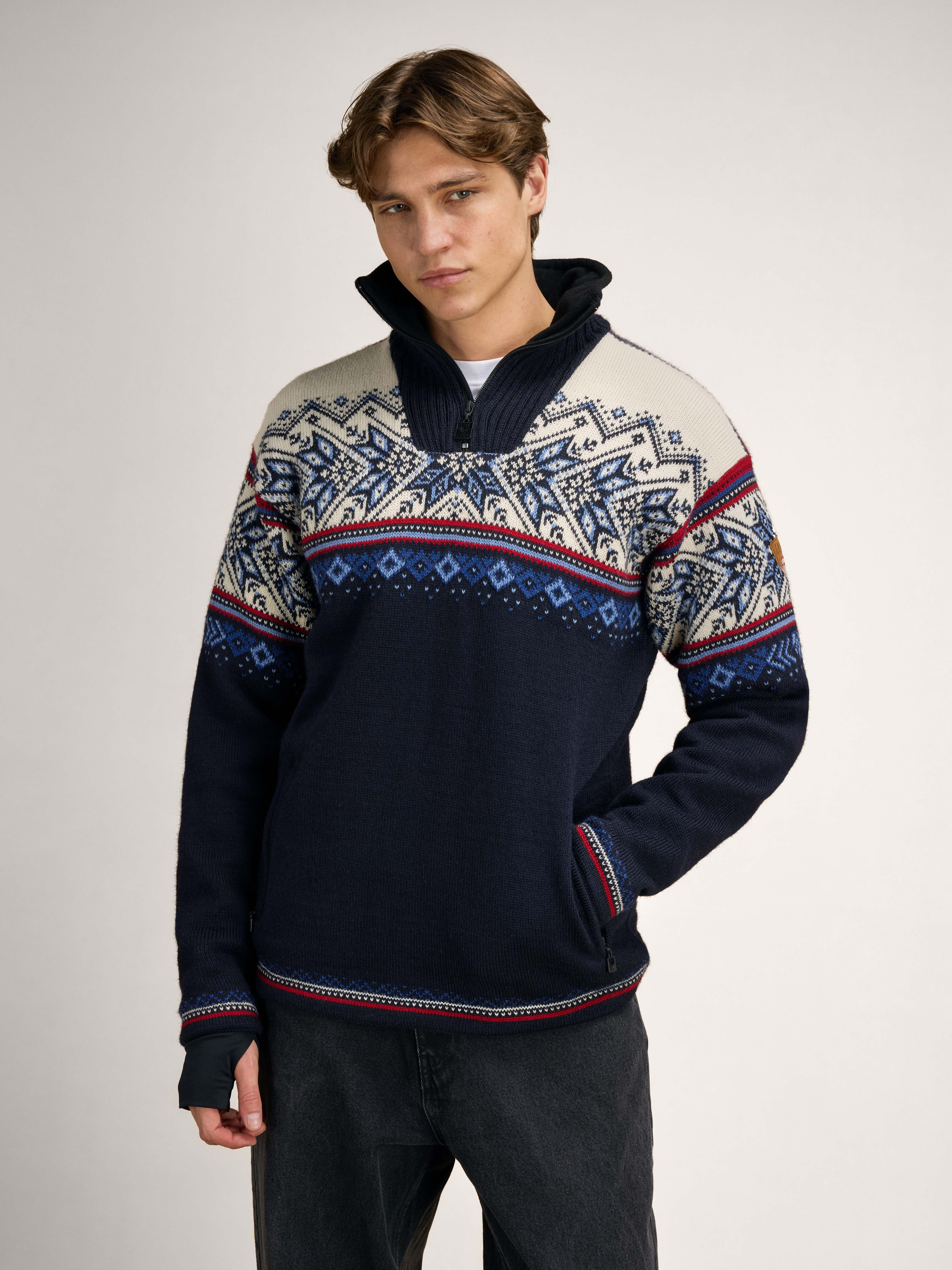 Vail ullgenser - vindstopper anorak Navy