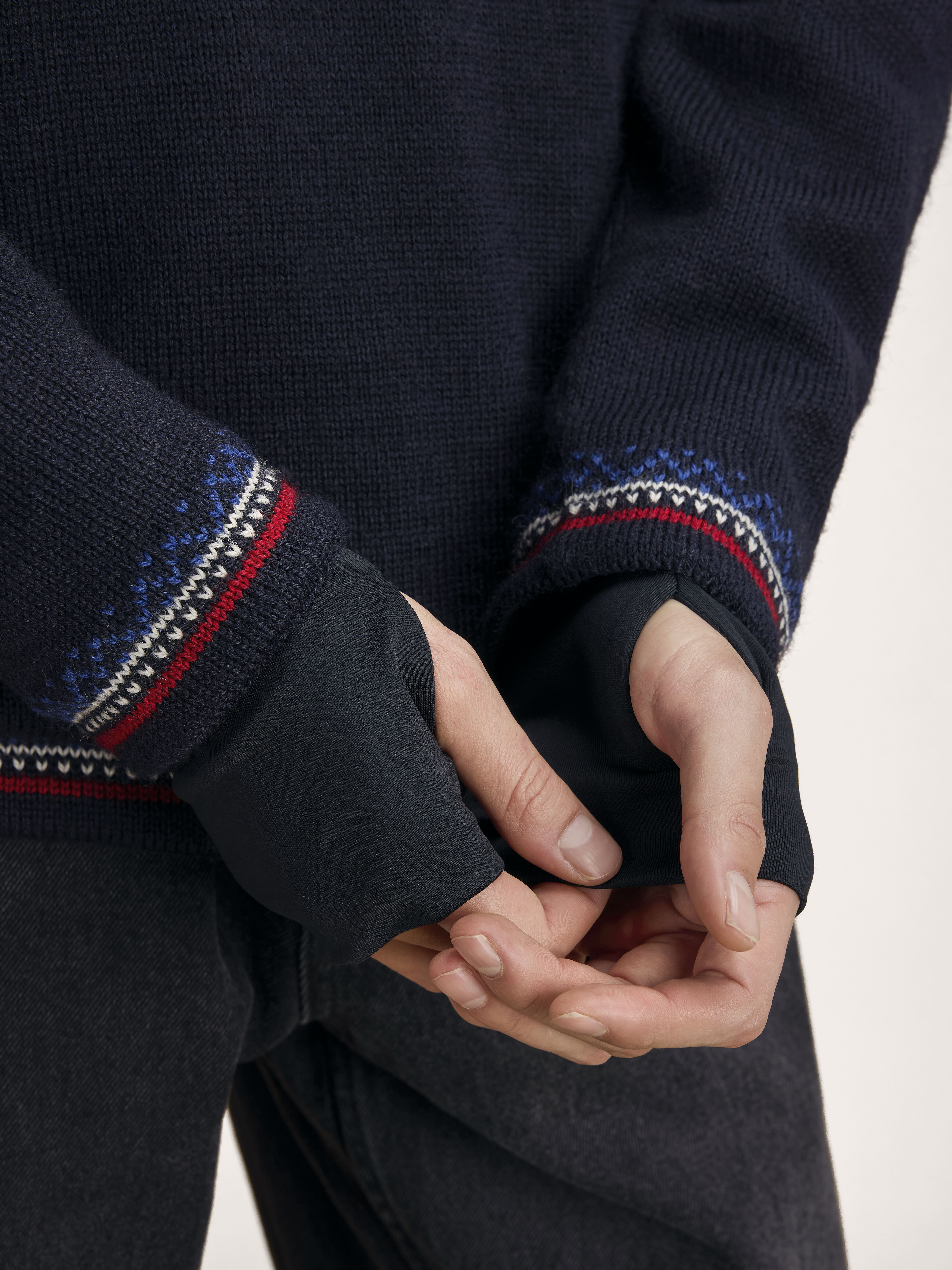 Vail ullgenser - vindstopper anorak Navy