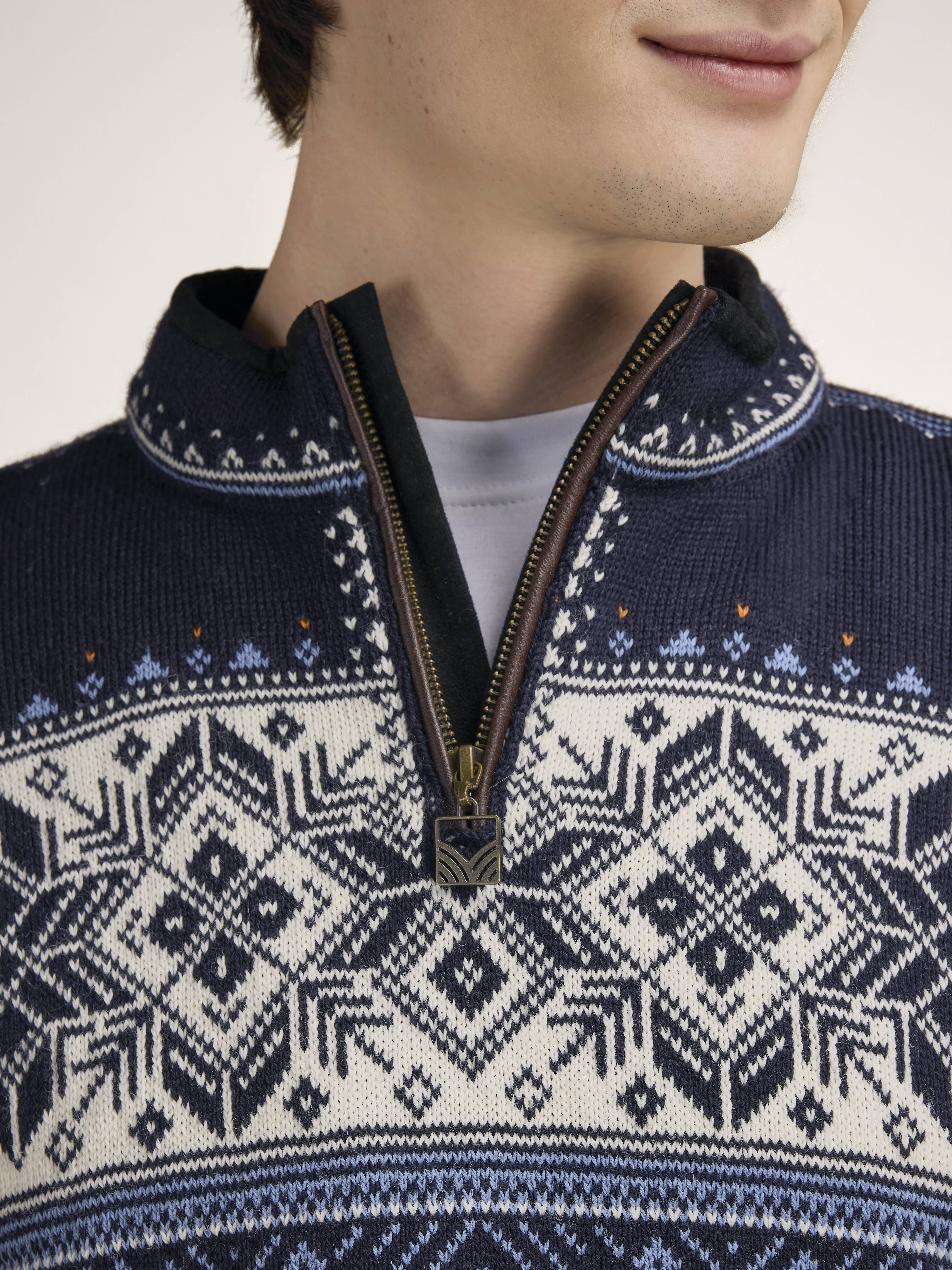 Blyfjell ullgenser unisex Navy