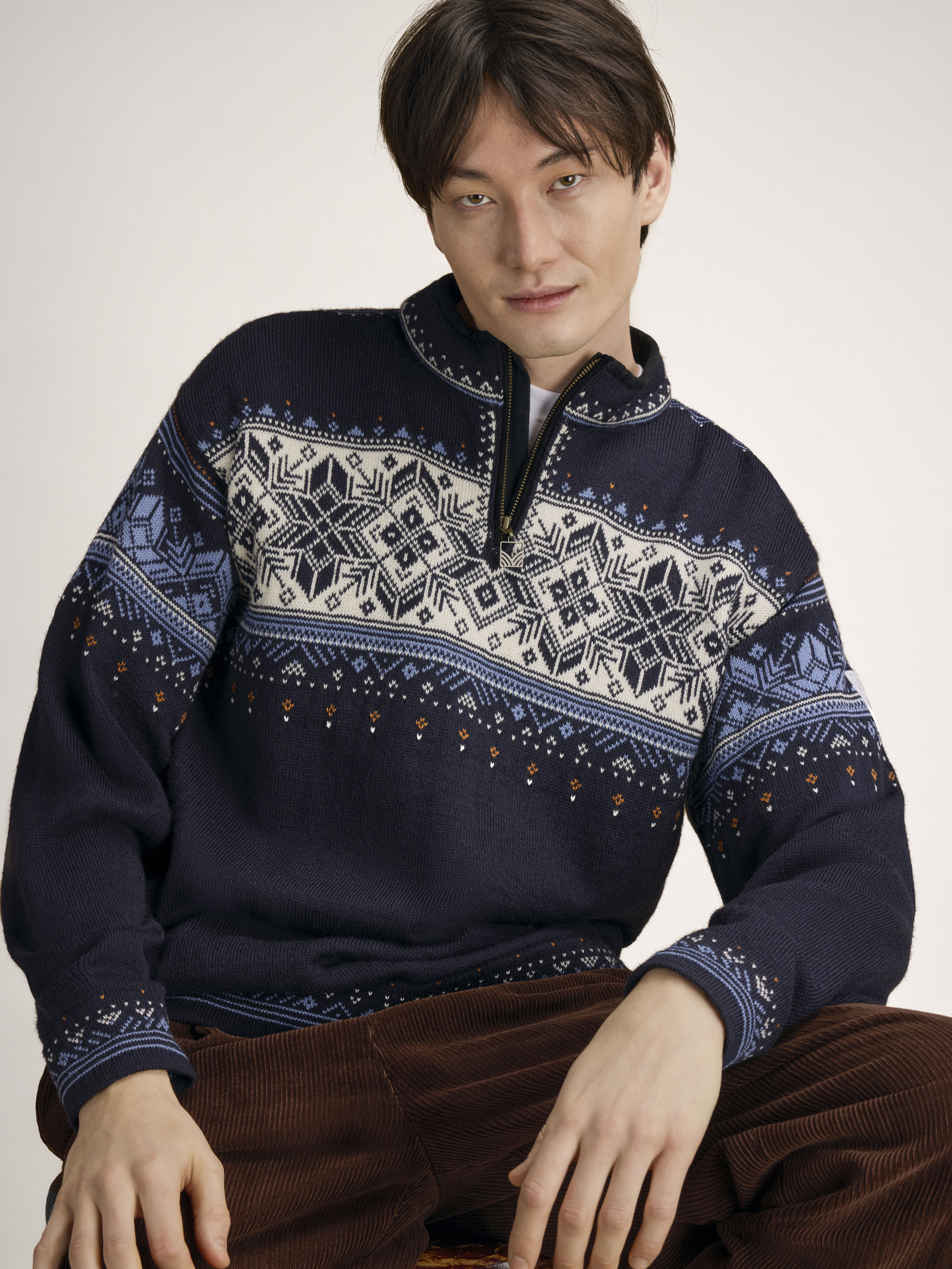 Blyfjell ullgenser unisex Navy