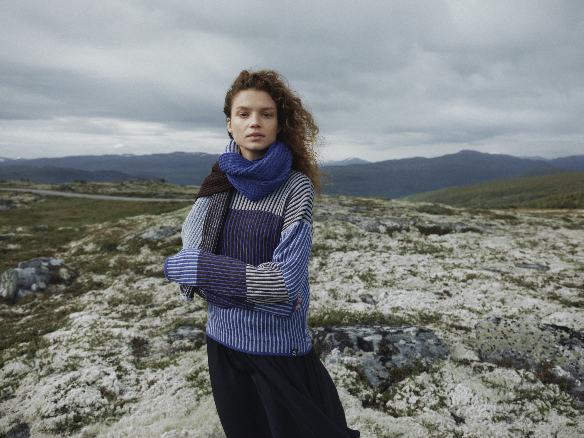 Skarstind ullgenser dame Blå