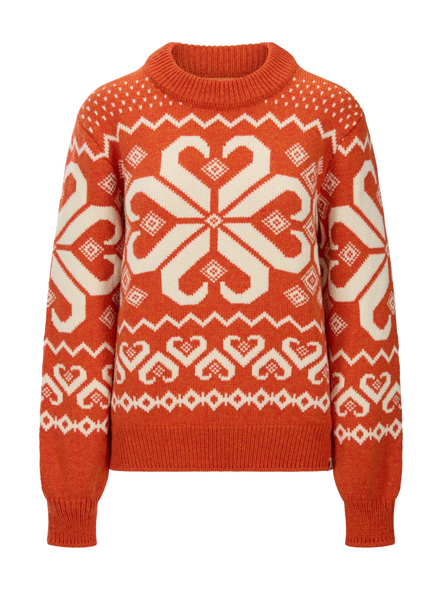 Falkeberg ullgenser - merino Orange Offwhite