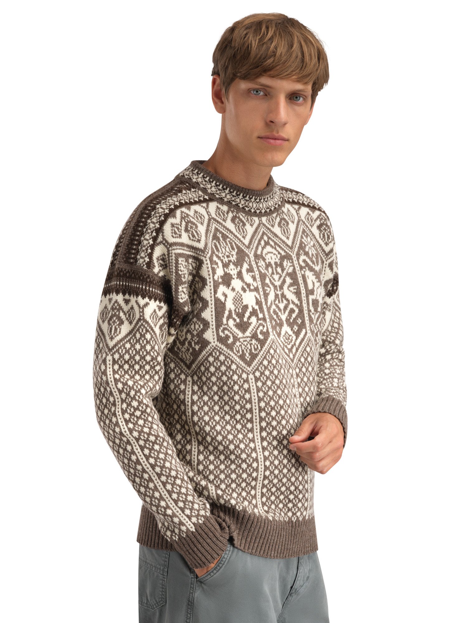 1994 Lillehammer unisex ullgenser Naturlig beige / offwhite