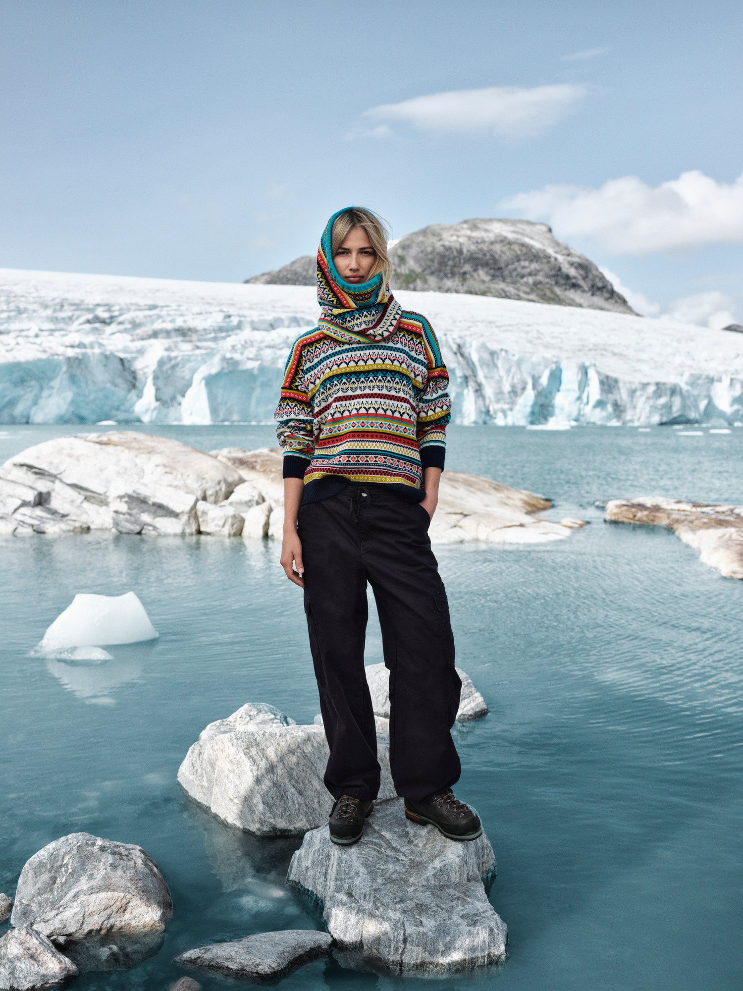 Utsira ullgenser dame Gul