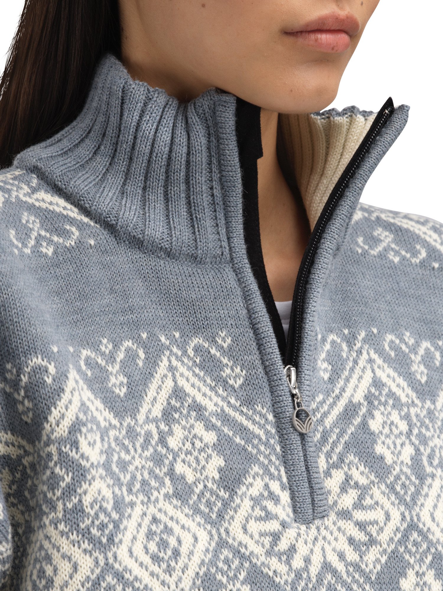 Roset ullgenser - vindstopper anorak Lys blå