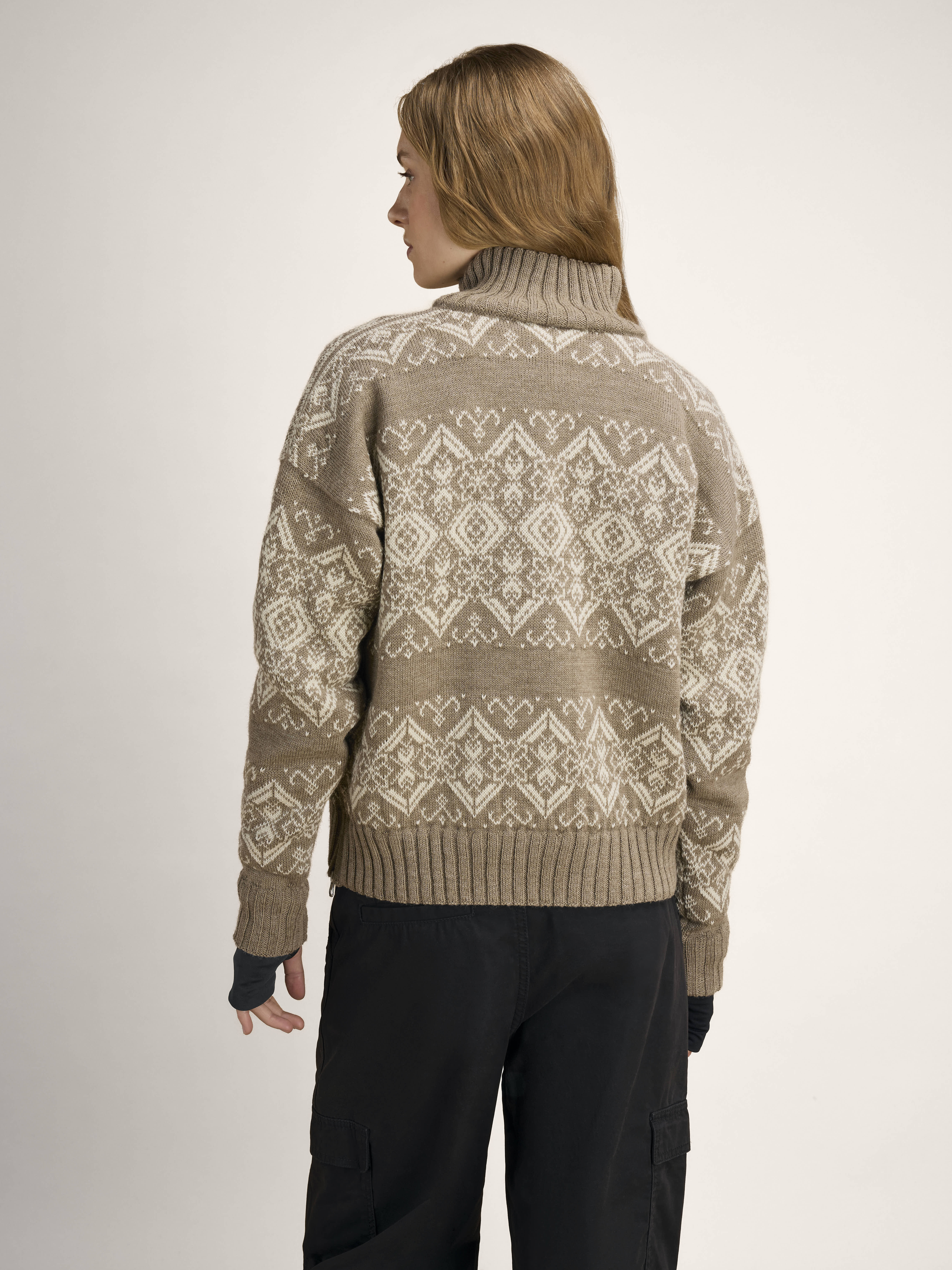 Roset ullgenser - vindstopper anorak Brun