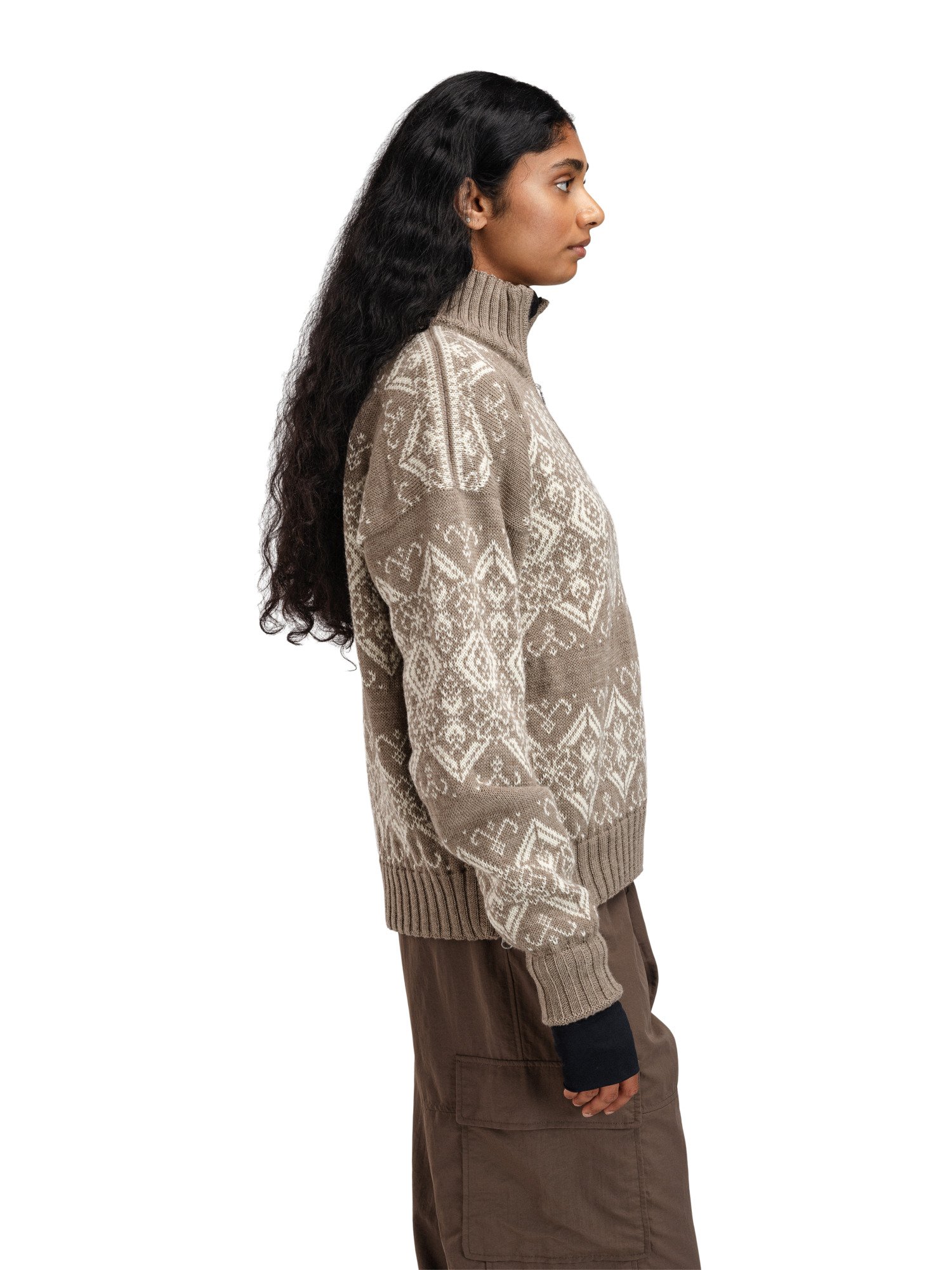 Roset ullgenser - vindstopper anorak Brun