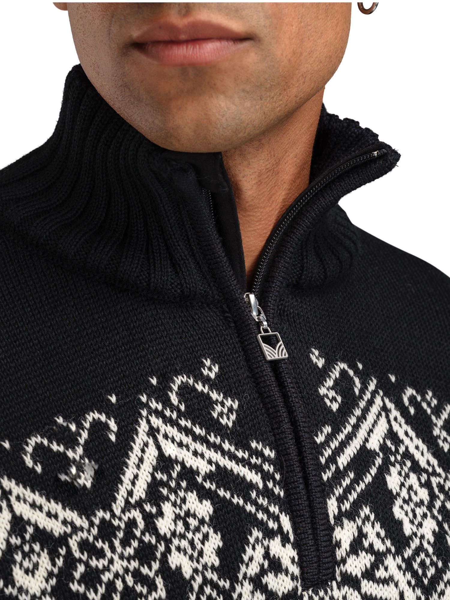 Roset ullgenser - vindstopper anorak Sort