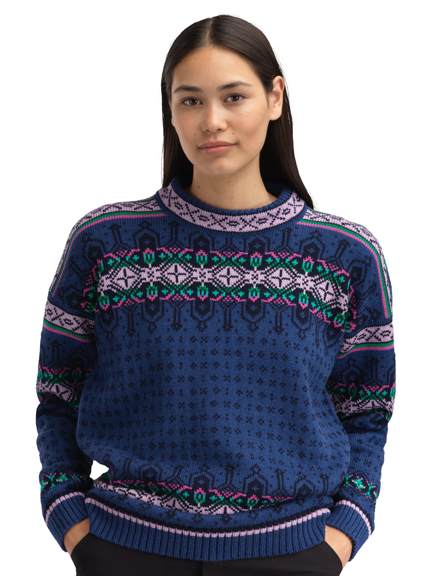 Albertville genser dame Indigo Marine