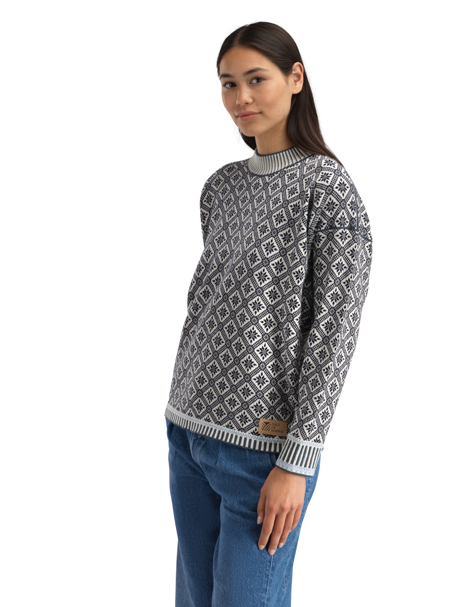 Langøy Women's Sweater - Merino Wool Marineblå