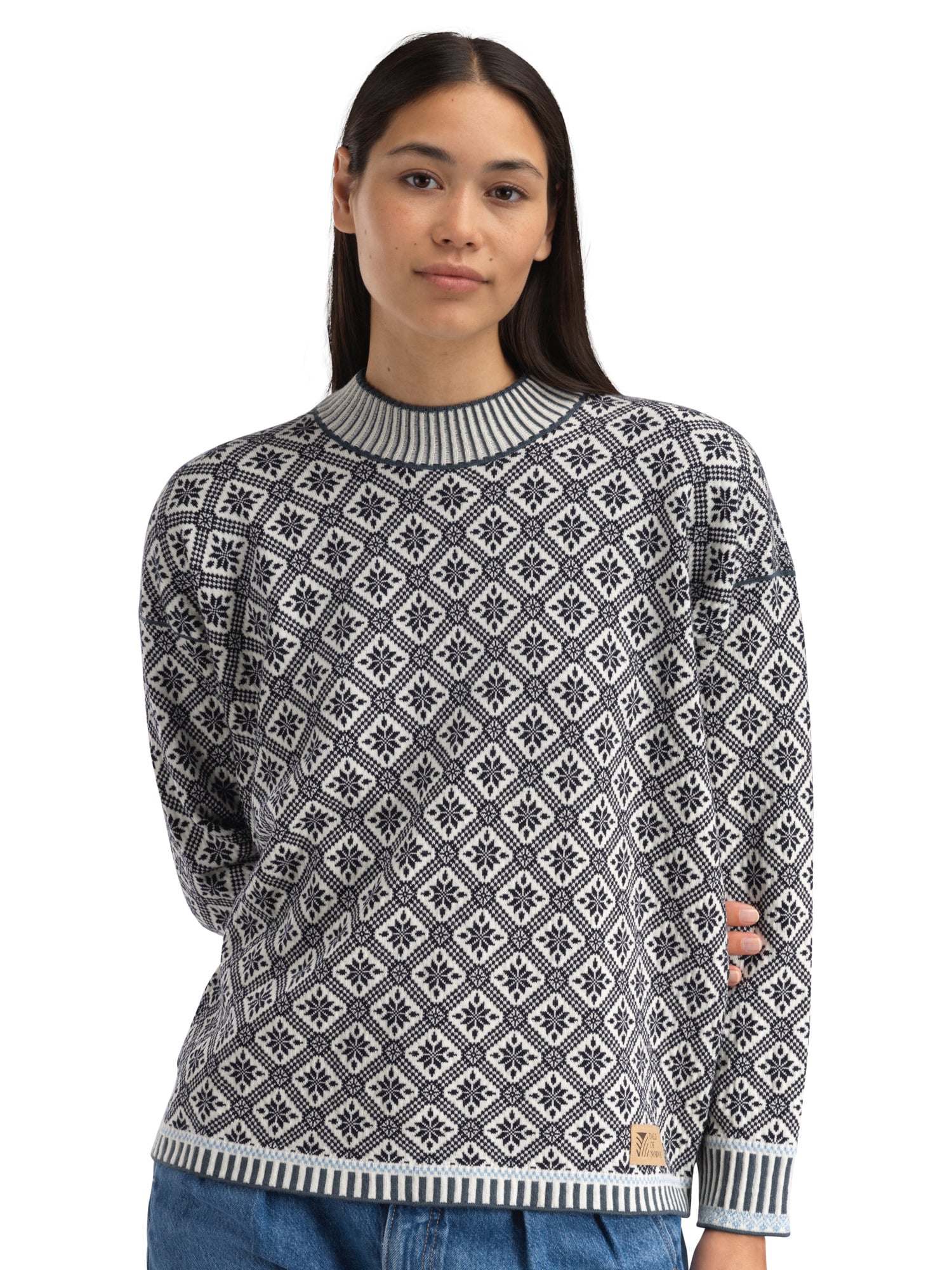 Langøy Women's Sweater - Merino Wool Marineblå