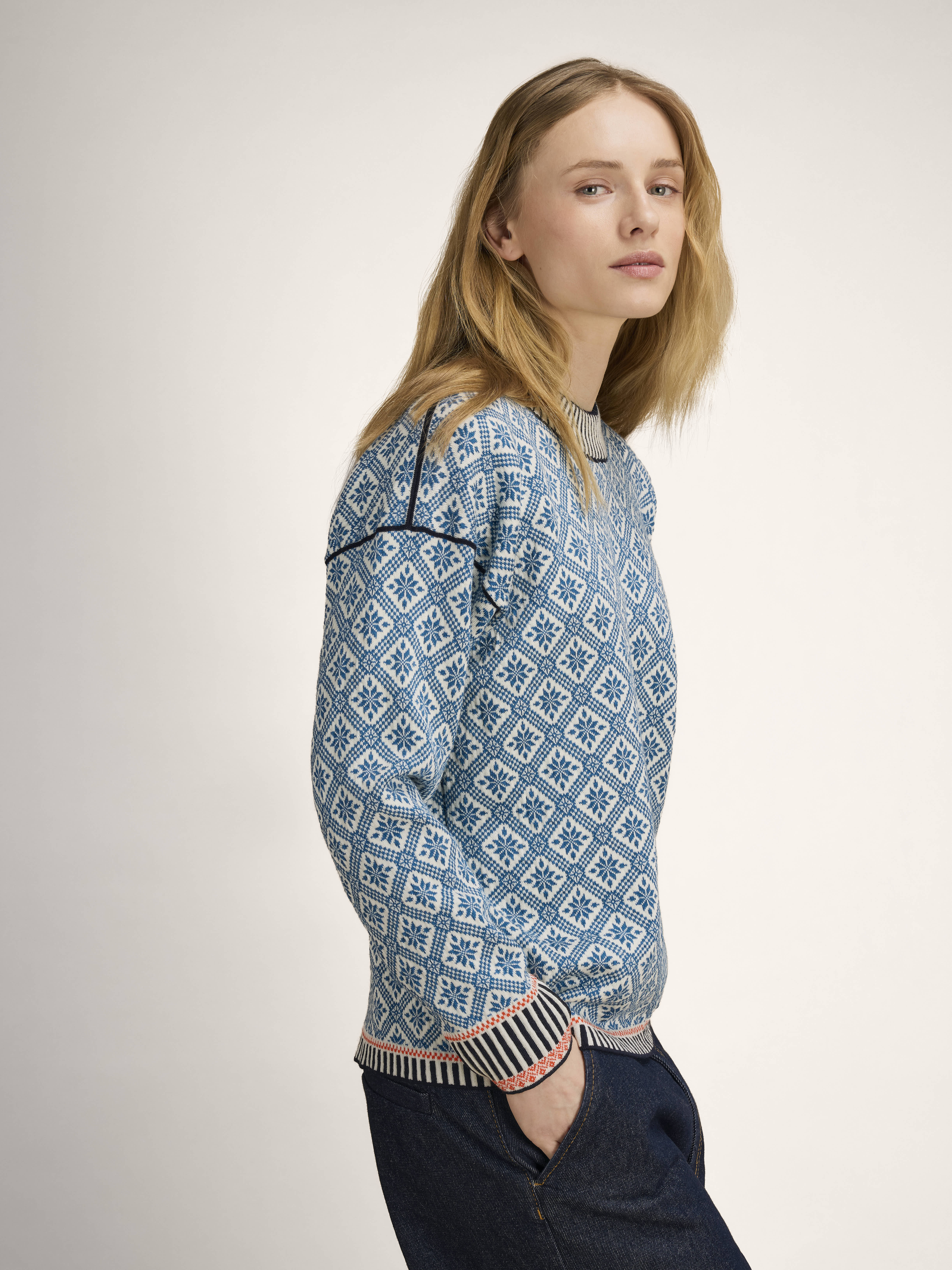 Langøy Women's Sweater - Merino Wool Blå