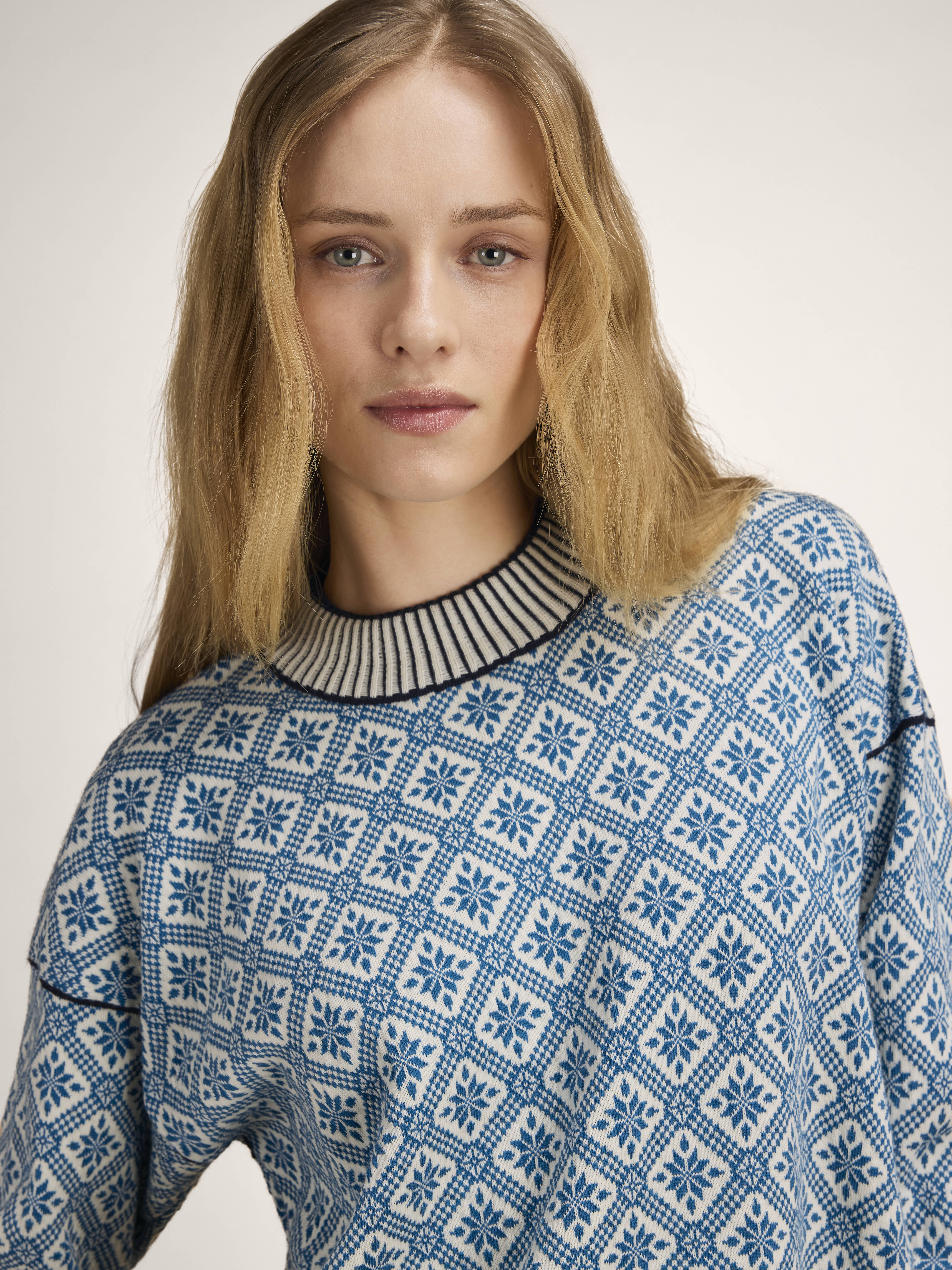 Langøy Women's Sweater - Merino Wool Blå