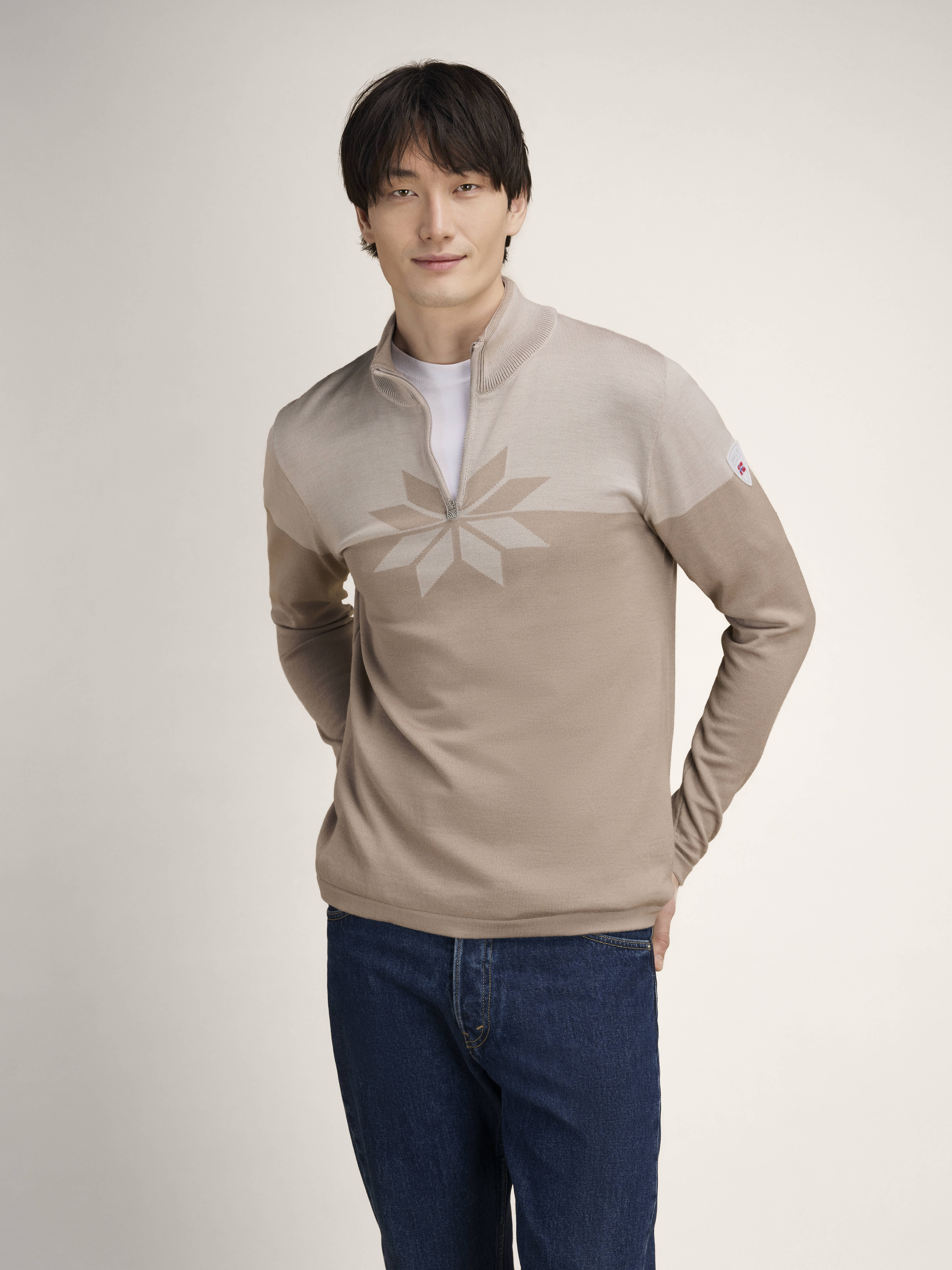 Breidablikk genser herre Beige