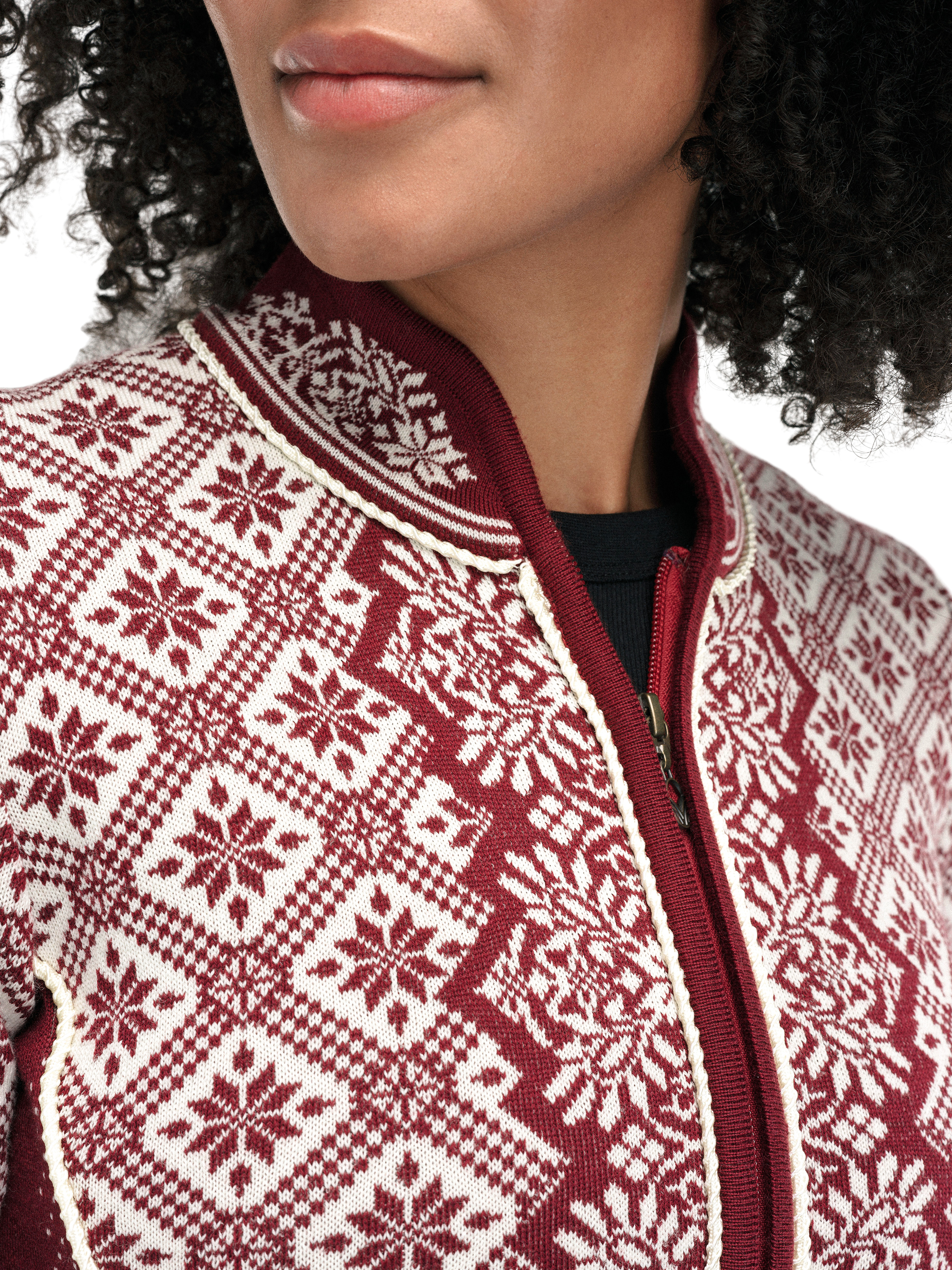 Christiania ulljakke - merino Rød