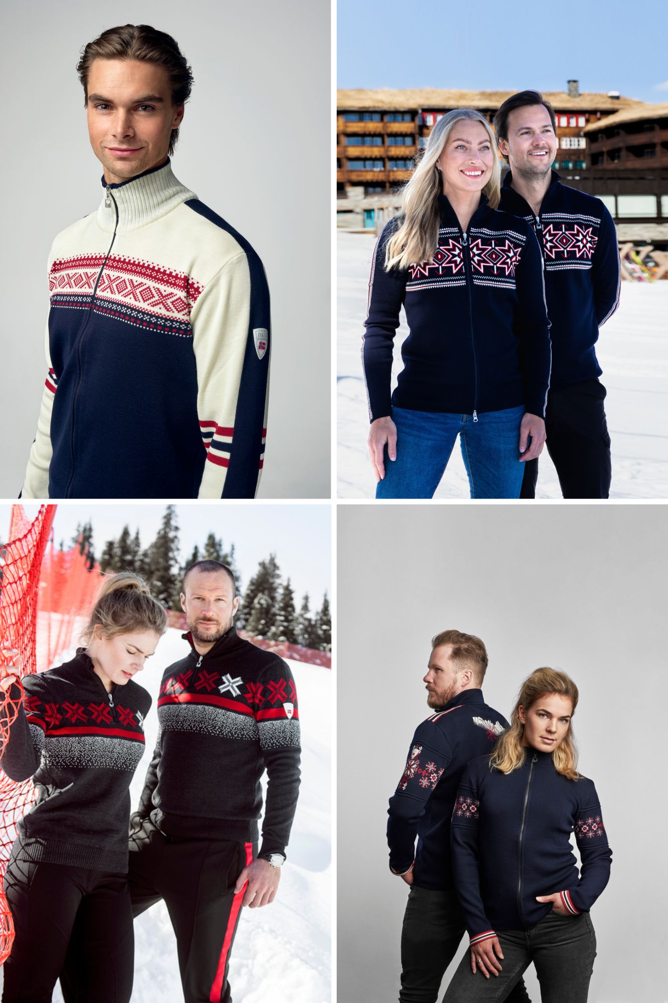 Offisielle norske alpinlandslagplagg fra Dale of Norway de siste årene