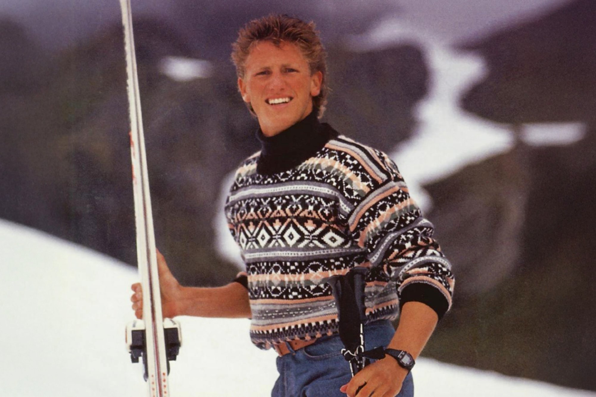 Ski-VM Lahti, Fnland  1989. Bildet: Genseren ble også brukt av norske utøvere i alpin-VM i Vail, USA, samme år. Her representert ved den norske alpinisten Jan Einar Thorsen.